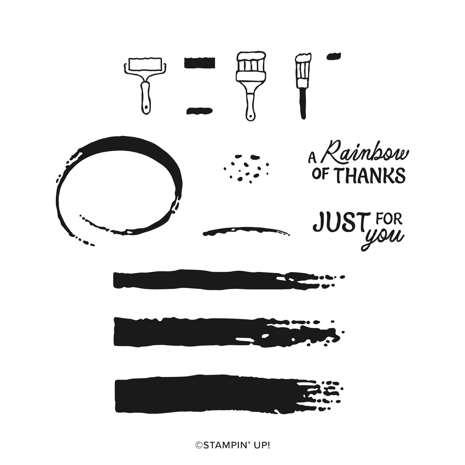 A RAINBOW OF THANKS PHOTOPOLYMER STAMP SET