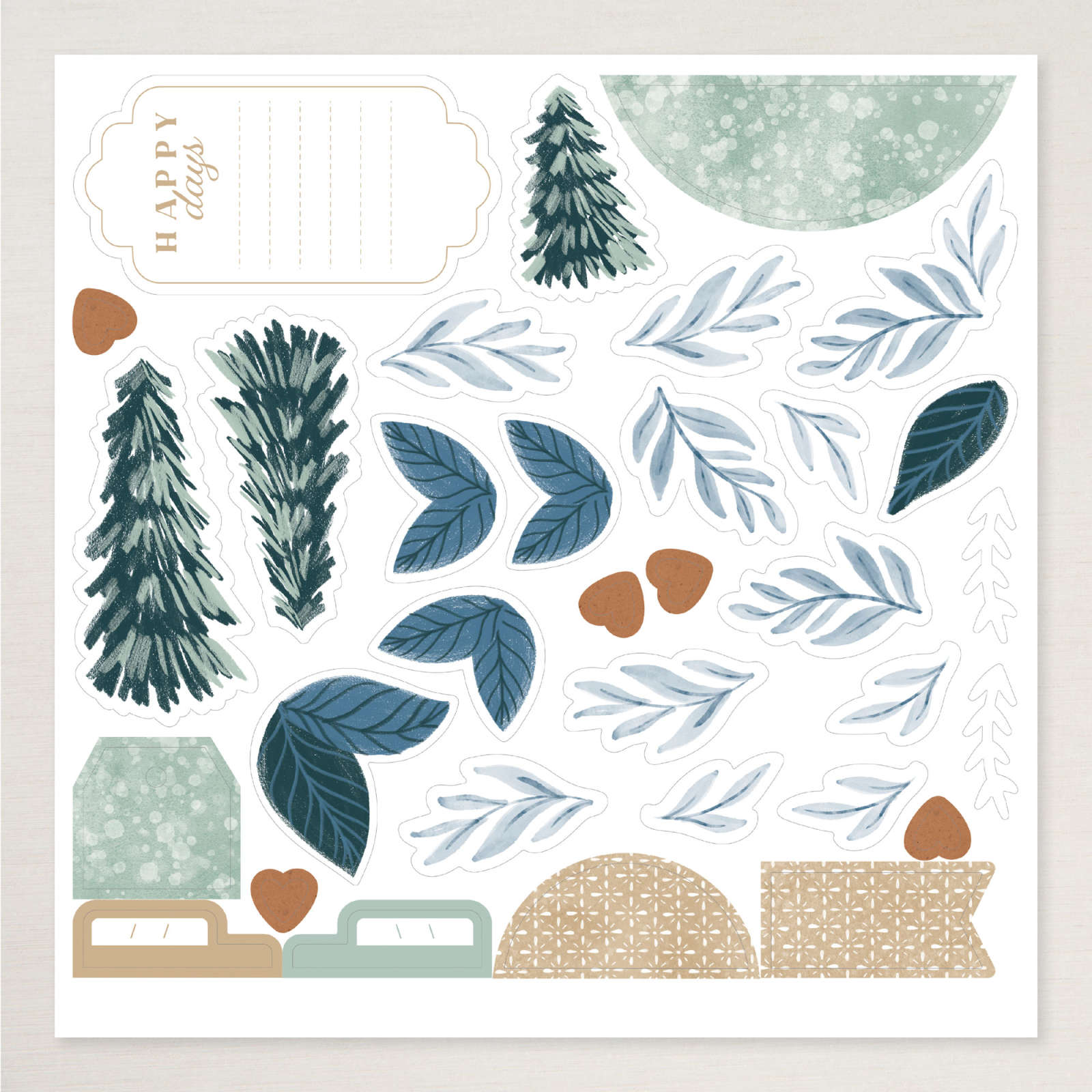PEACEFUL GARDEN DESIGNER SERIES PAPER & STICKER SHEET (ENGLISH)