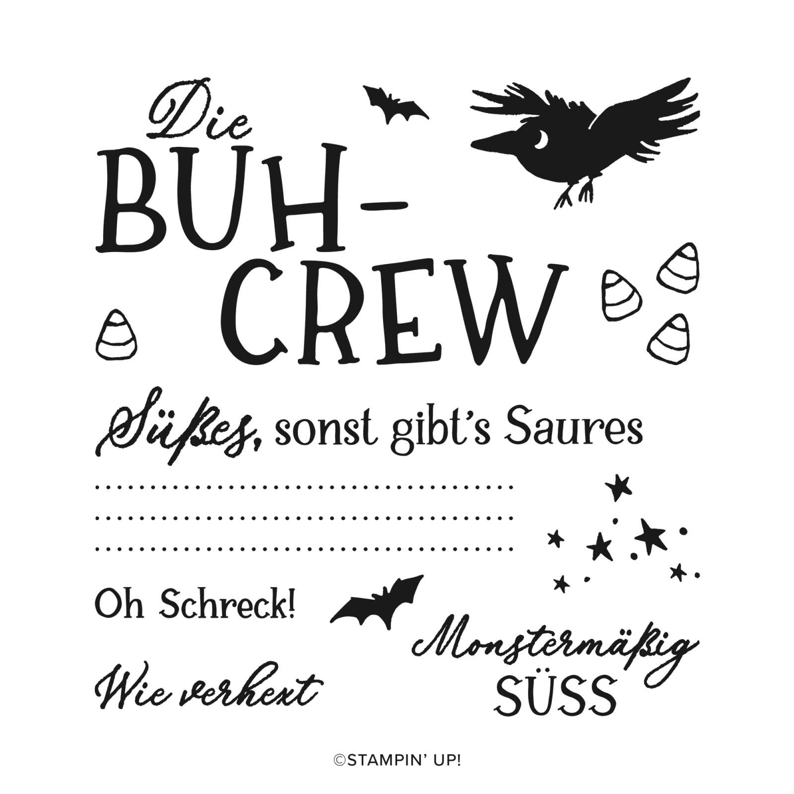 STEMPELSET KLARSICHT SÜSSER SPUK (DEUTSCH)