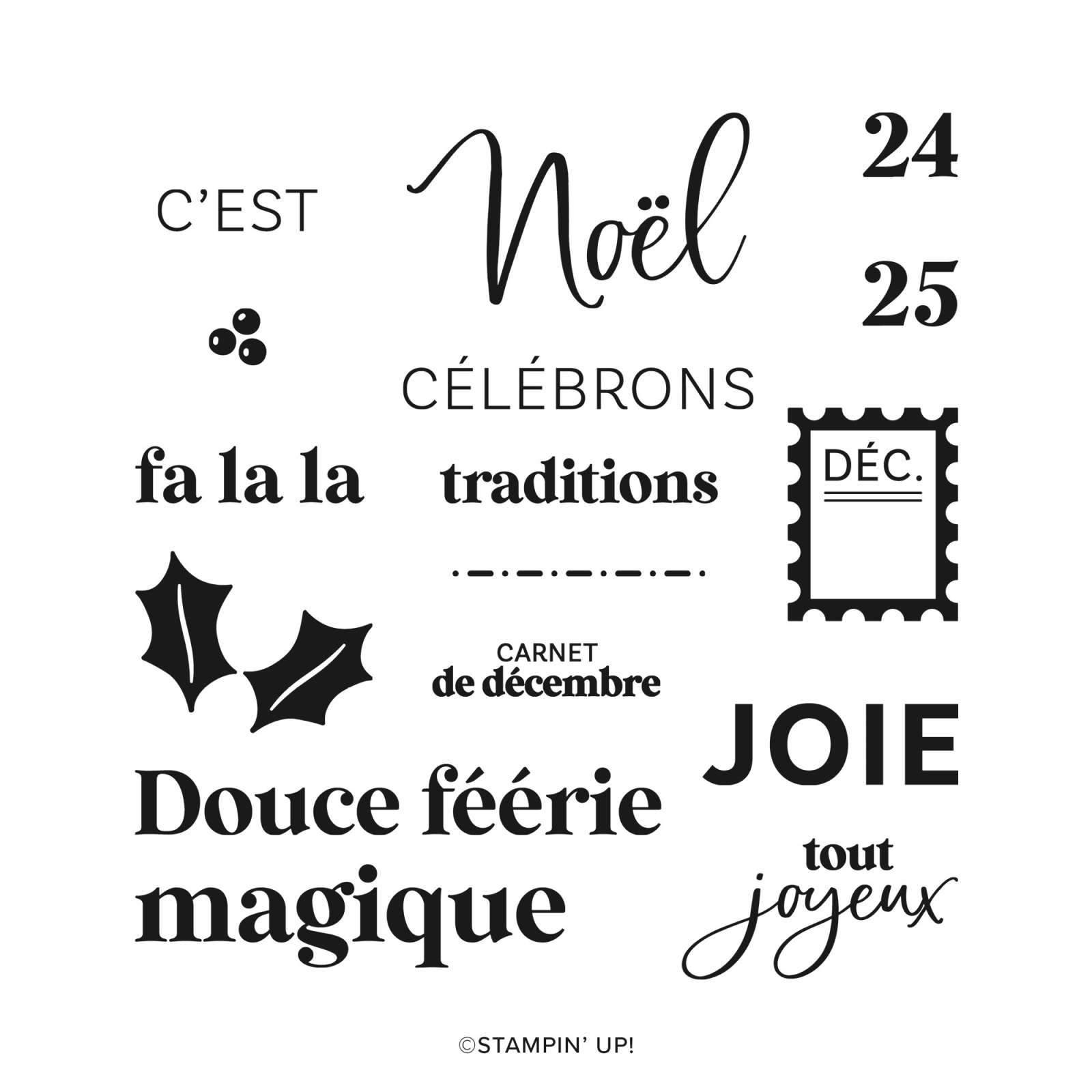 VIVE LES TRADITIONS PHOTOPOLYMER STAMP SET (FRENCH)
