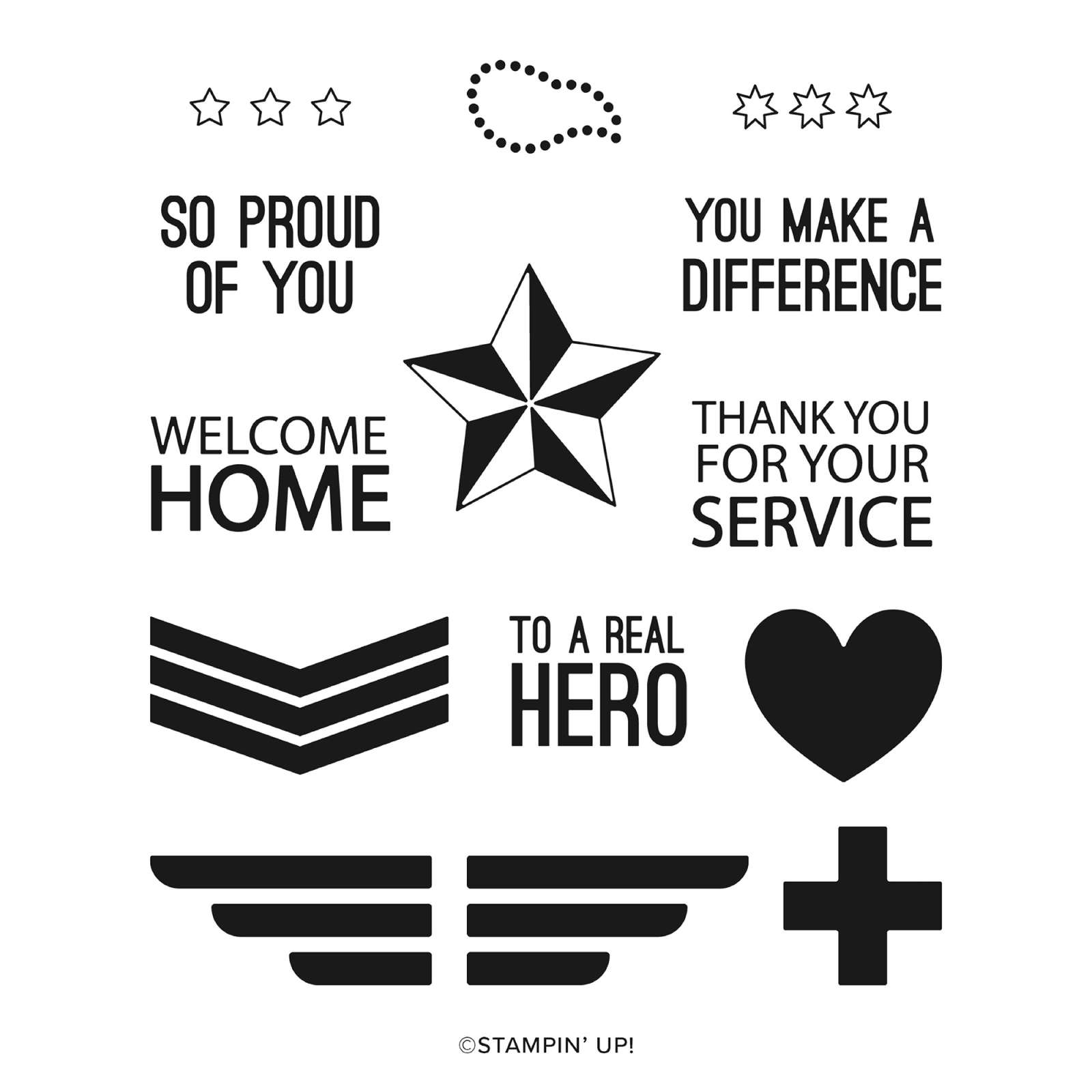 SERVICE ESSENTIALS PHOTOPOLYMER STAMP SET (ENGLISH)