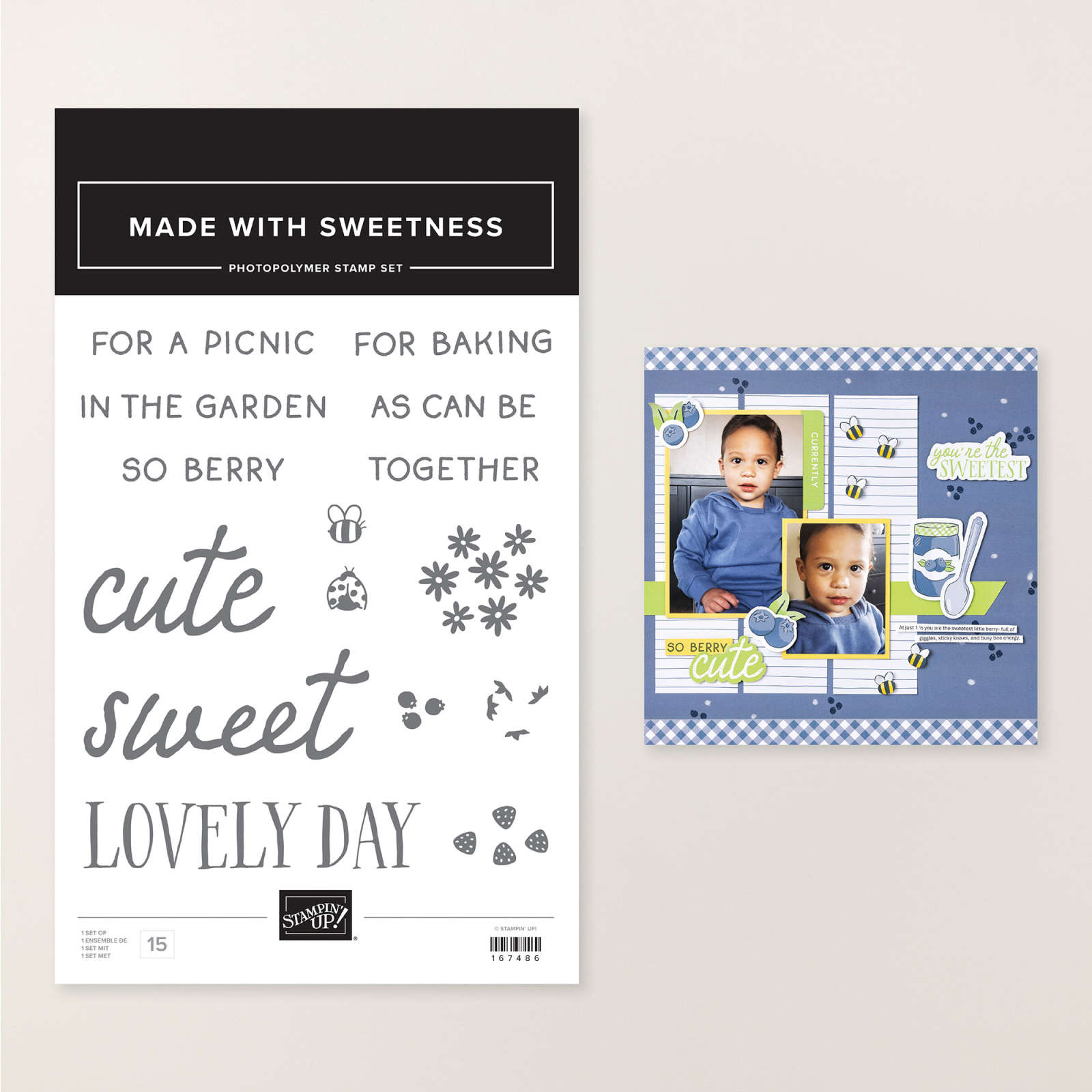 MADE WITH SWEETNESS PHOTOPOLYMER STAMP SET (ENGLISH)