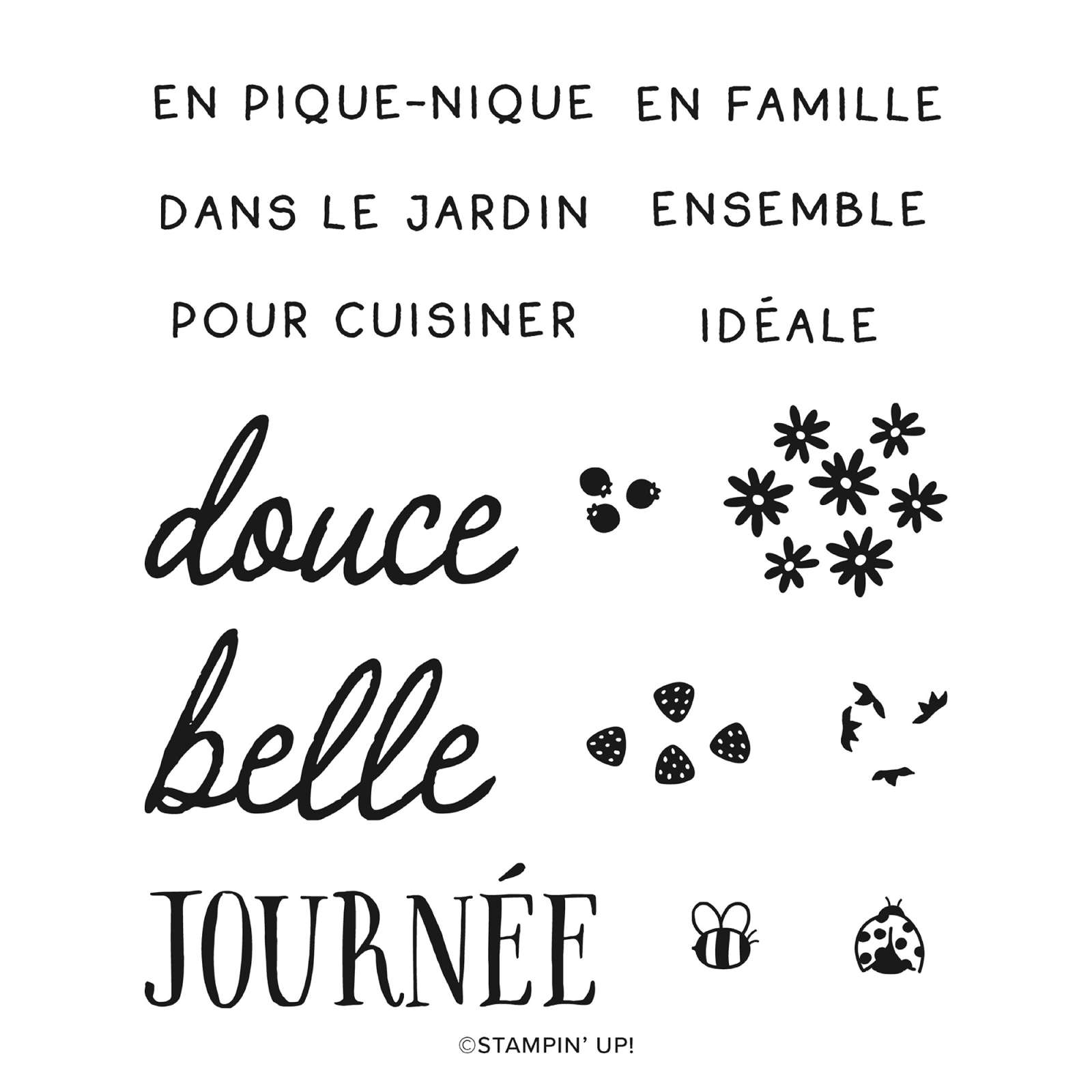 SET DE TAMPONS EN RÉSINE BONHEUR SUCRÉ (FRANÇAIS)