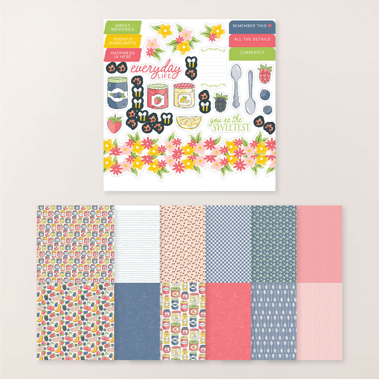 HOMEMADE SWEETNESS DESIGNER SERIES PAPER & STICKER SHEET (ENGLISH)
