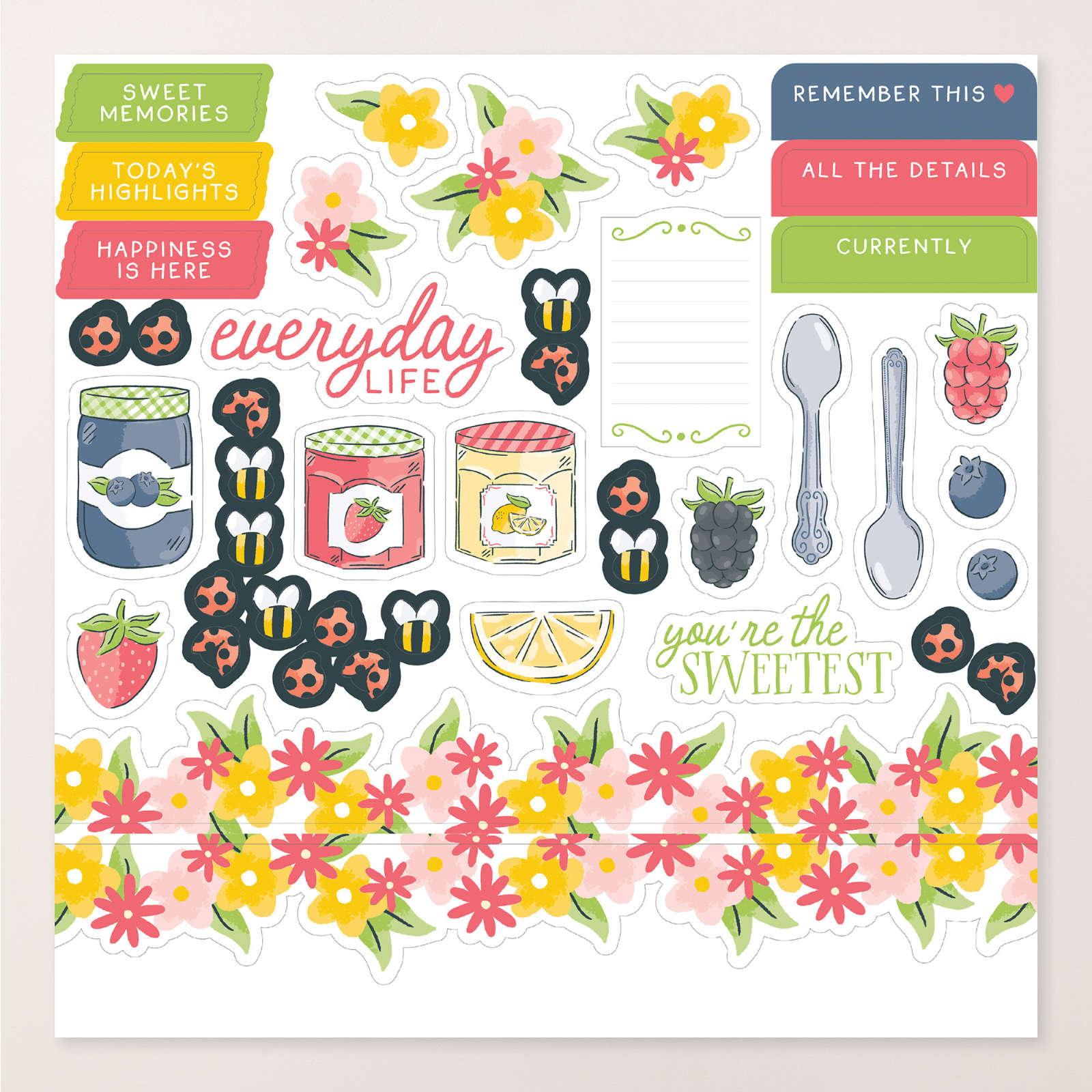 HOMEMADE SWEETNESS DESIGNER SERIES PAPER & STICKER SHEET (ENGLISH)