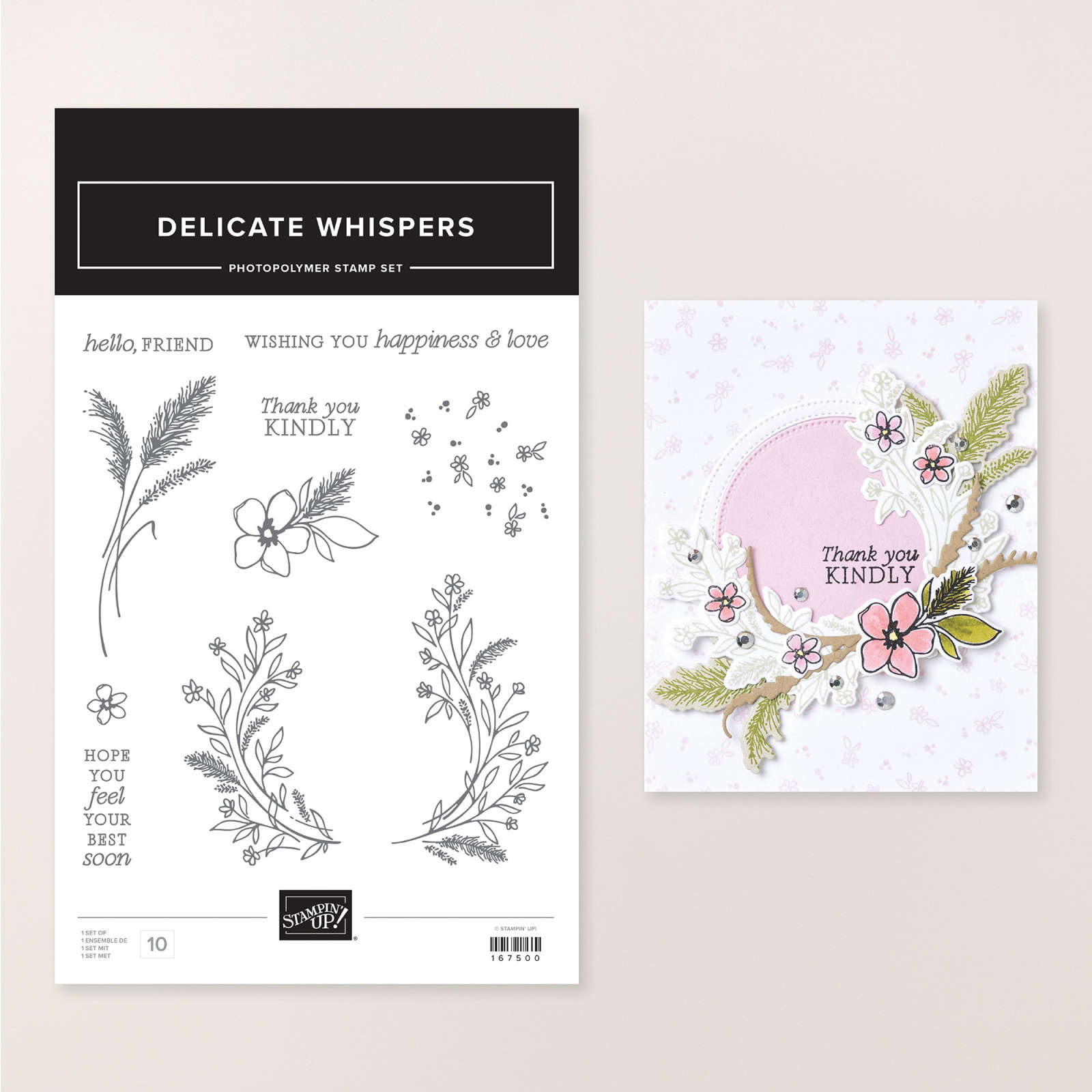 DELICATE WHISPERS PHOTOPOLYMER STAMP SET (ENGLISH)