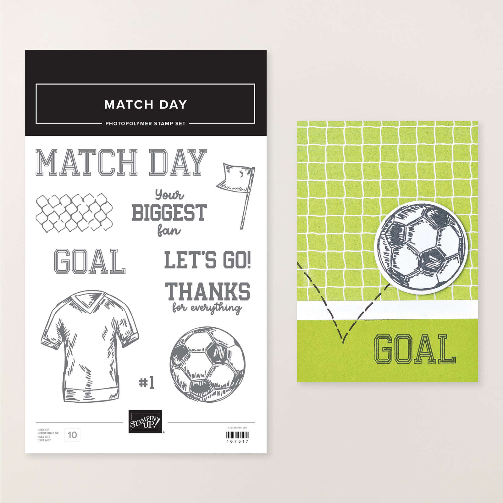 MATCH DAY PHOTOPOLYMER STAMP SET (ENGLISH)