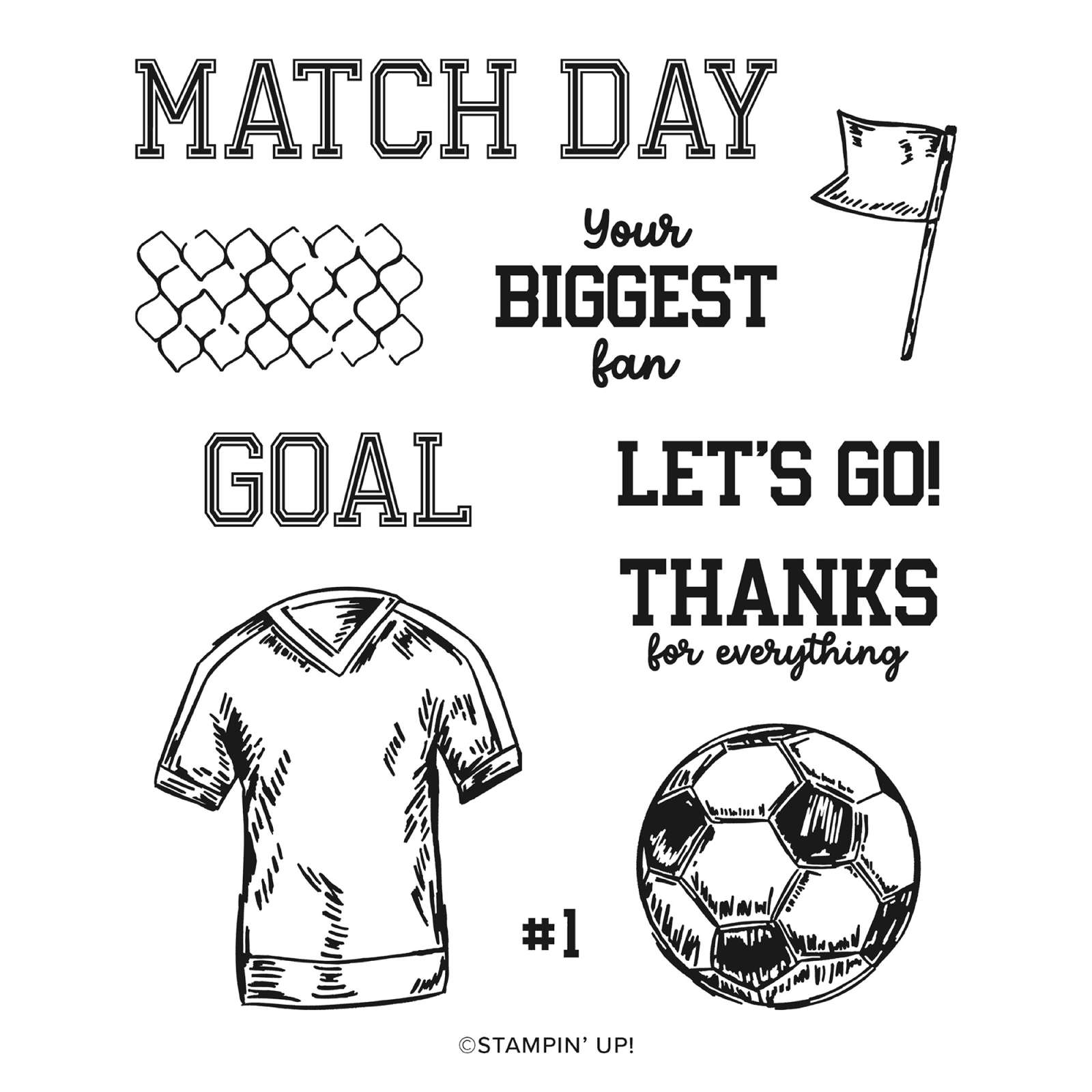MATCH DAY PHOTOPOLYMER STAMP SET (ENGLISH)