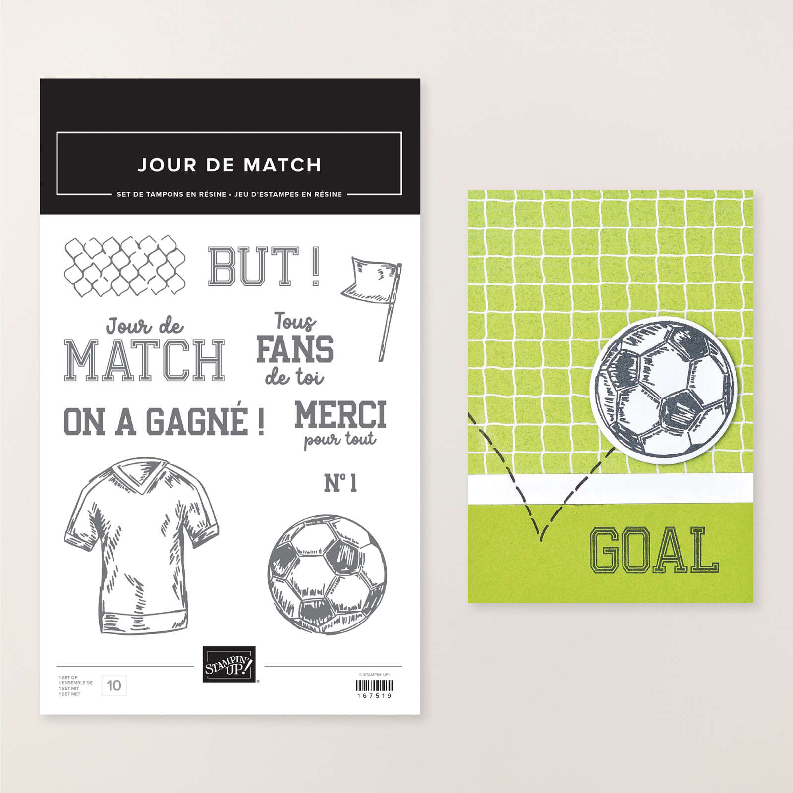 STEMPELSET KLARSICHT JOUR DE MATCH (FRANZÖSISCH)