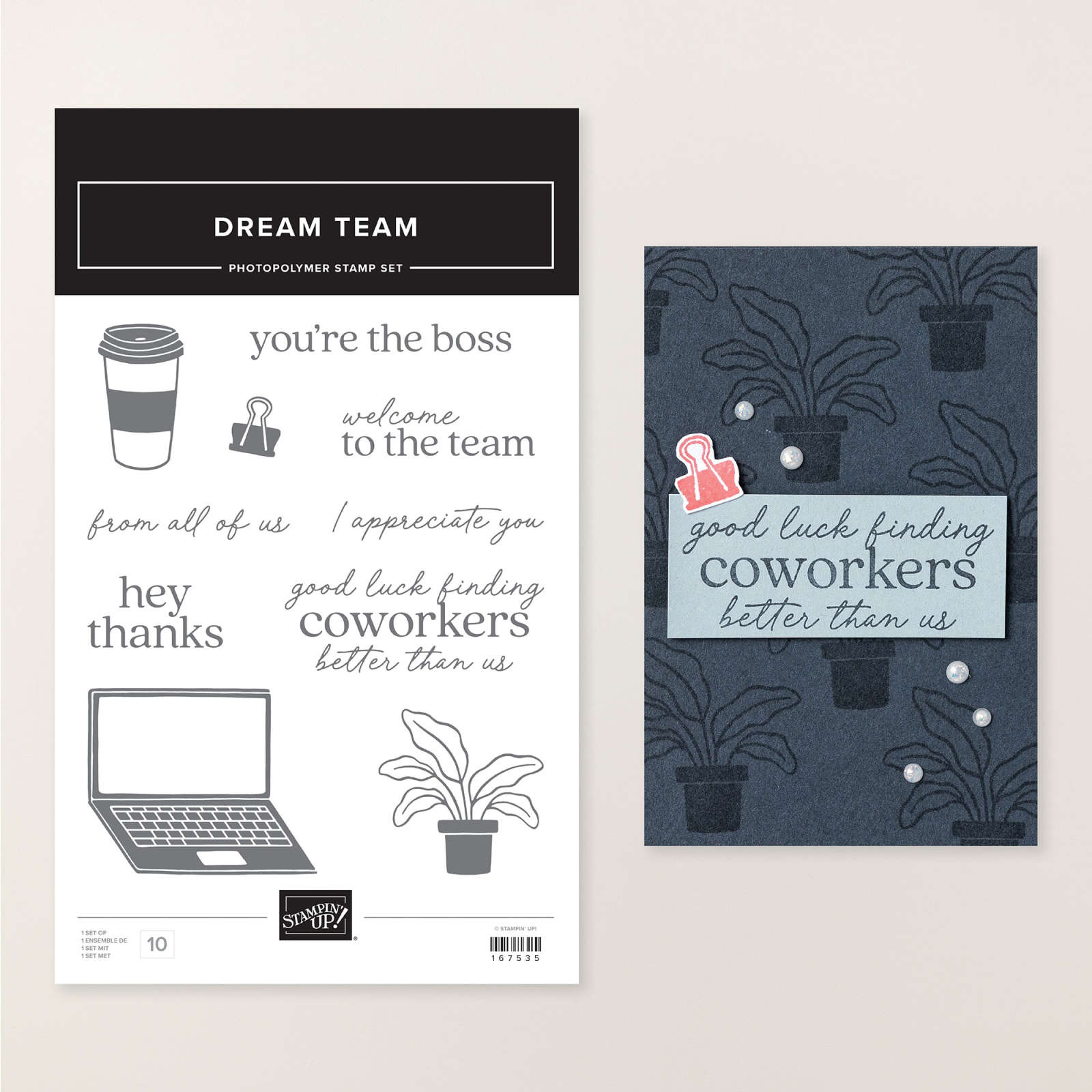 DREAM TEAM PHOTOPOLYMER STAMP SET (ENGLISH)