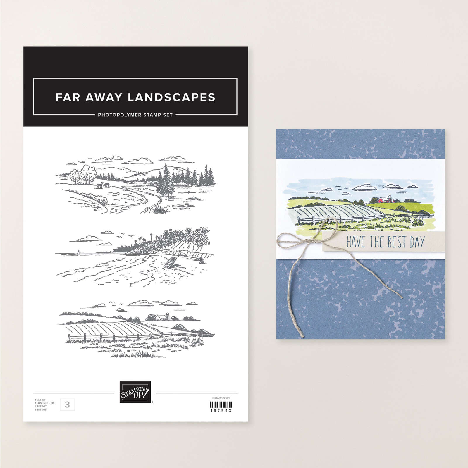 FAR AWAY LANDSCAPES PHOTOPOLYMER STAMP SET