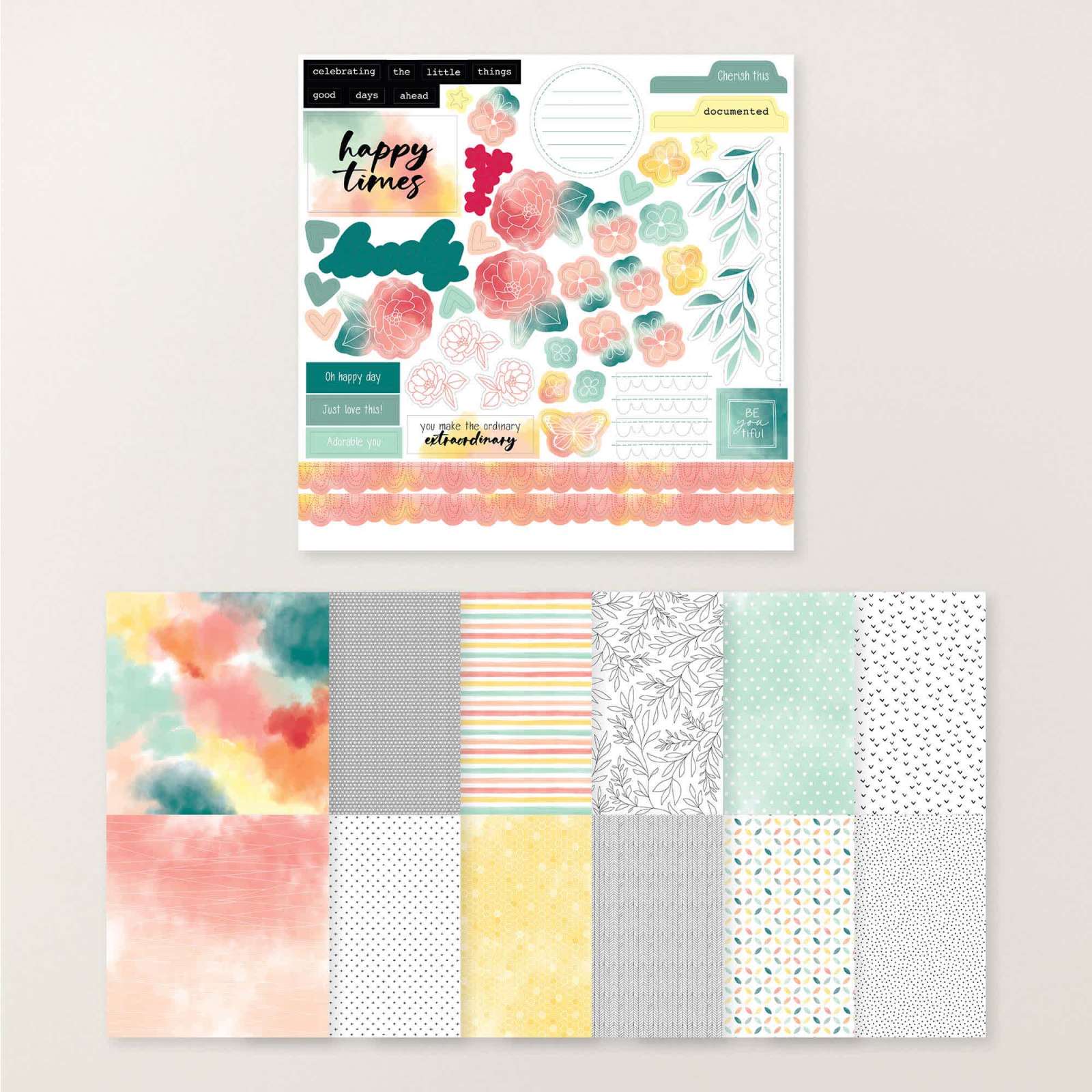BEAUTIFUL ORDINARY LIFE DESIGNER SERIES PAPER & STICKER SHEET (ENGLISH)