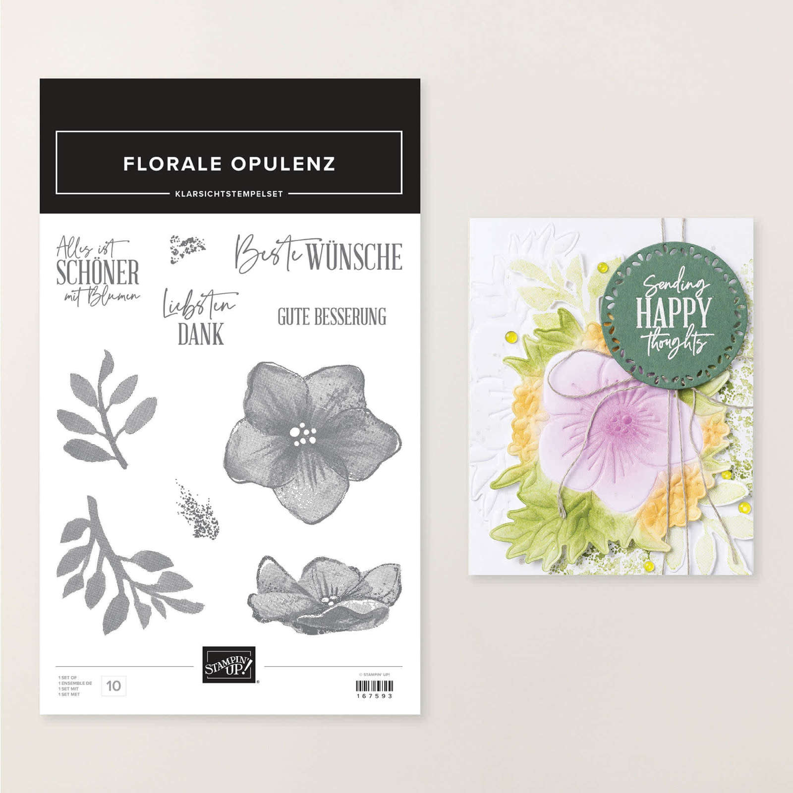 STEMPELSET KLARSICHT FLORALE OPULENZ (DEUTSCH)