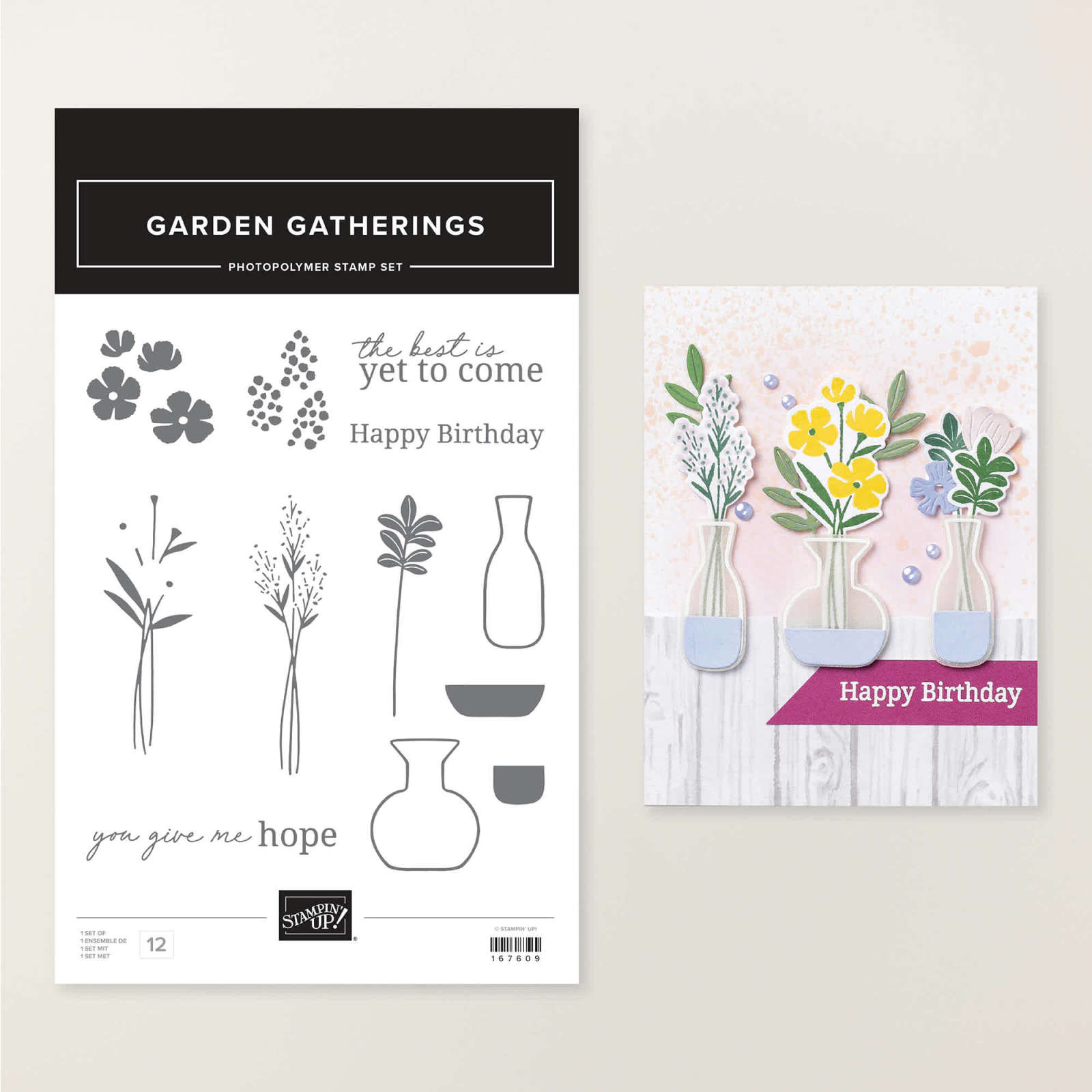 GARDEN GATHERINGS PHOTOPOLYMER STAMP SET (ENGLISH)