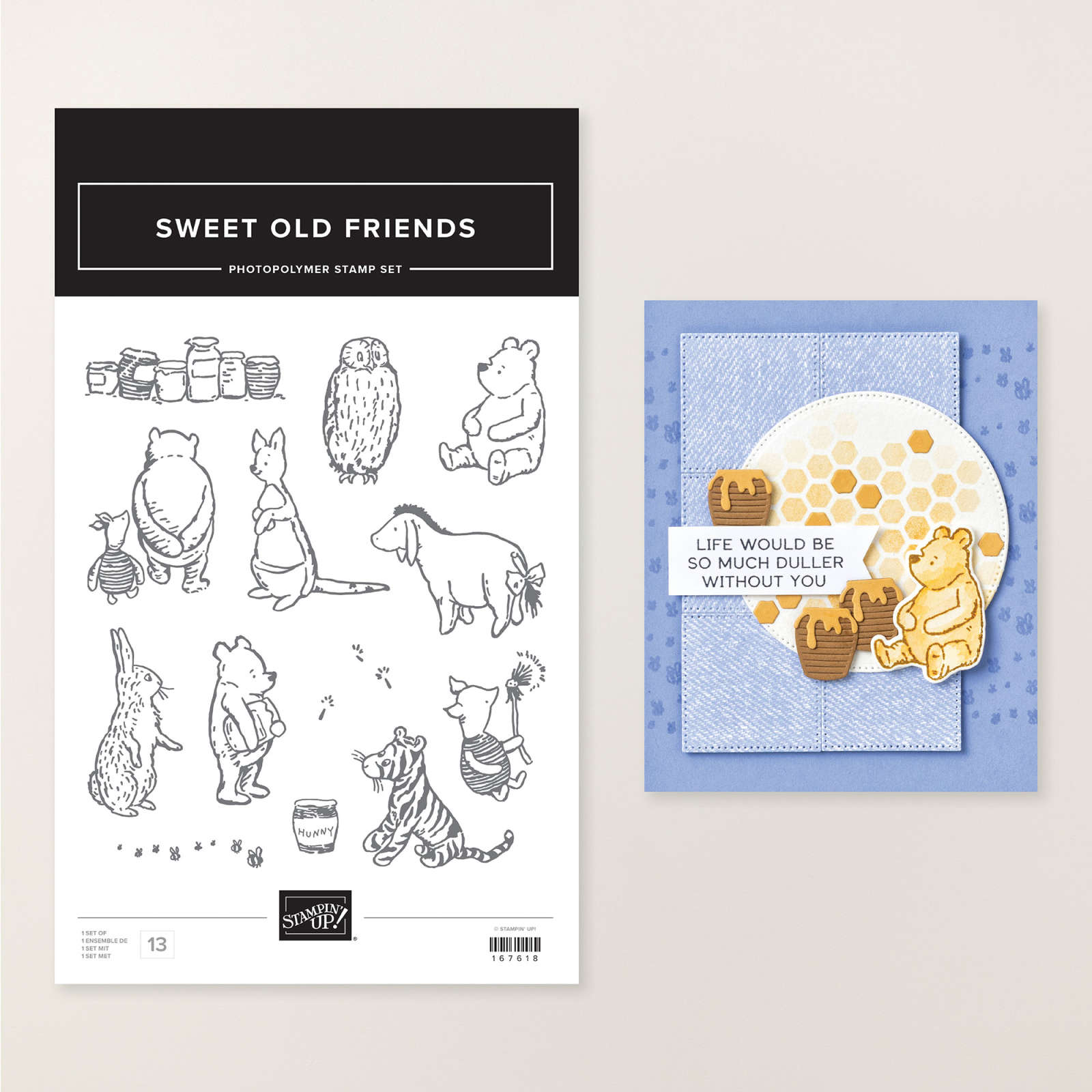 SWEET OLD FRIENDS PHOTOPOLYMER STAMP SET