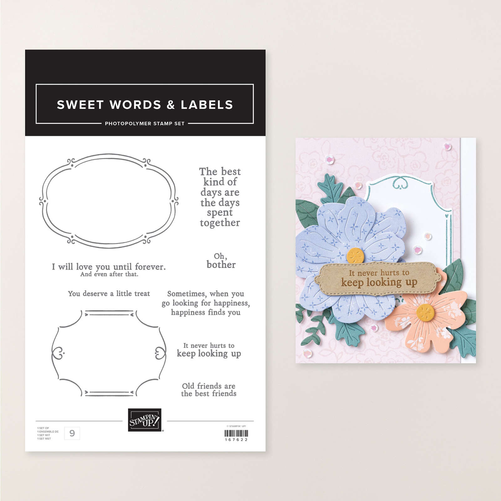 SWEET WORDS & LABELS PHOTOPOLYMER STAMP SET (ENGLISH)