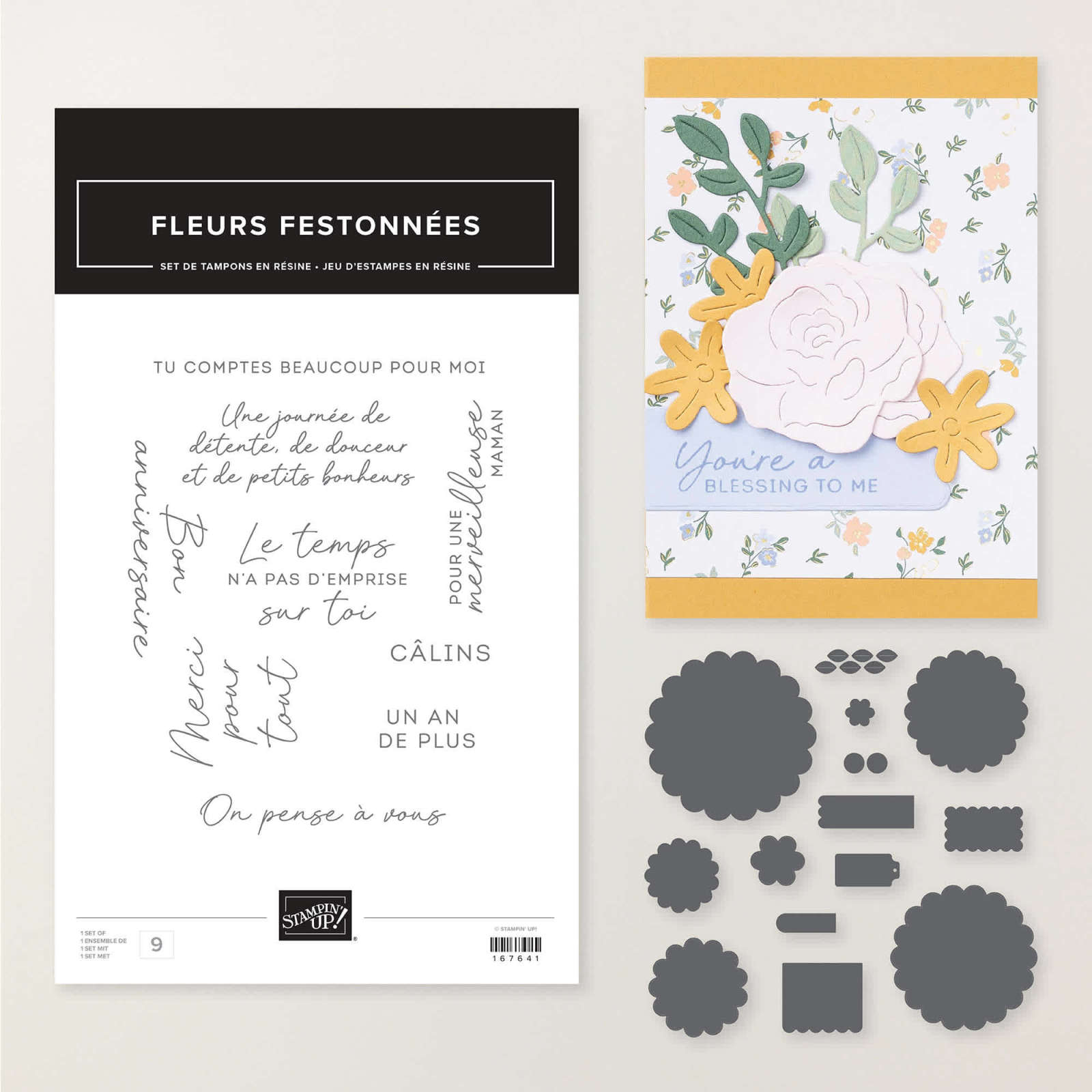 LOT FLEURS FESTONNÉES (FRANÇAIS)