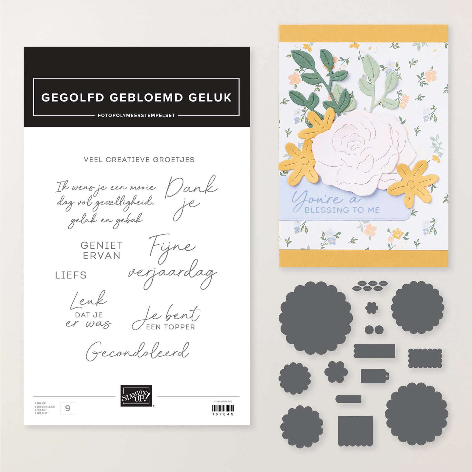 GEGOLFD GEBLOEMD GELUK-PRODUCTPAKKET (NEDERLANDS)