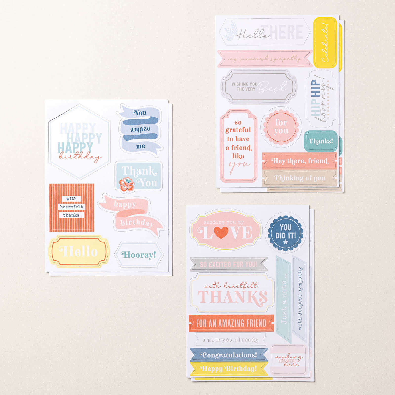 SINCERELY NOTED MIX & MATCH EPHEMERA PACK (ENGLISH)