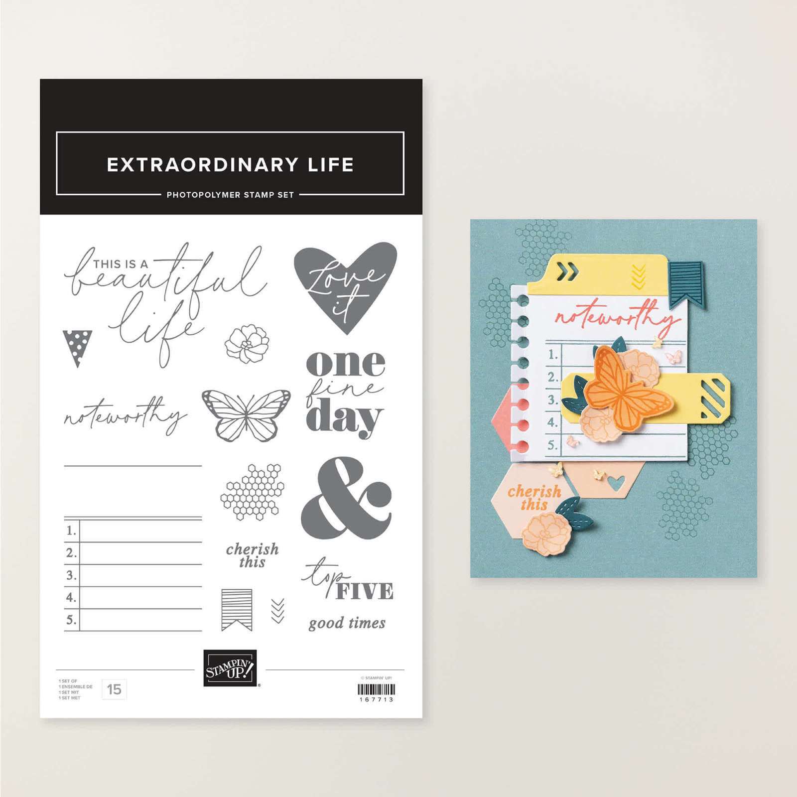 EXTRAORDINARY LIFE PHOTOPOLYMER STAMP SET (ENGLISH)