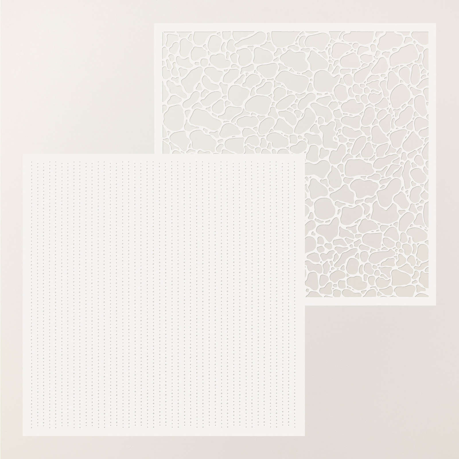 DEKOSCHABLONEN 12" X 12" (30,5 X 30,5 CM) WASSER & GETÜPFELTE LINIEN