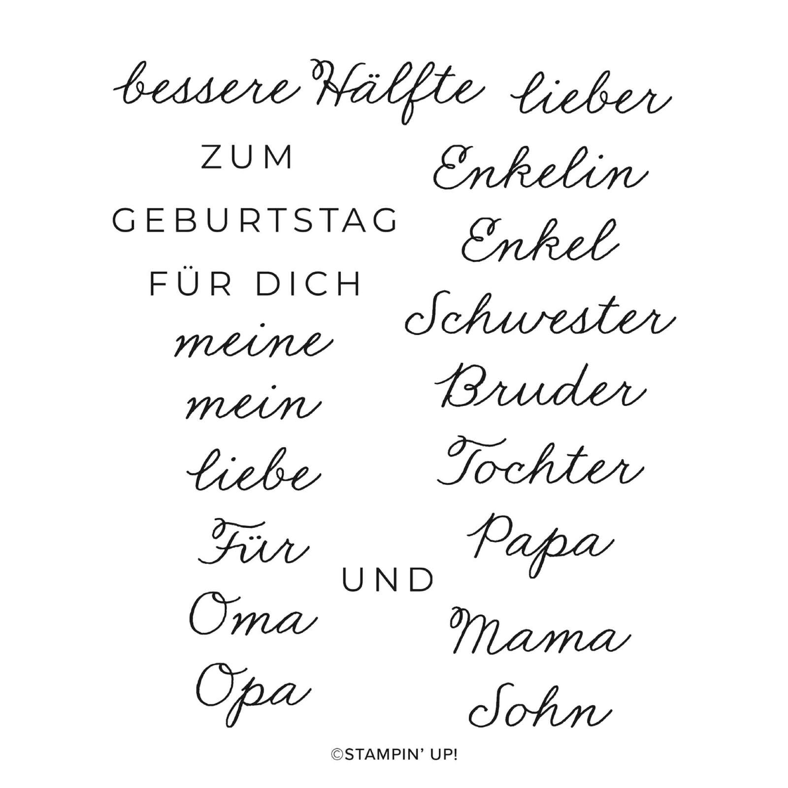 STEMPELSET KLARSICHT FAMILIENFEIER (DEUTSCH)