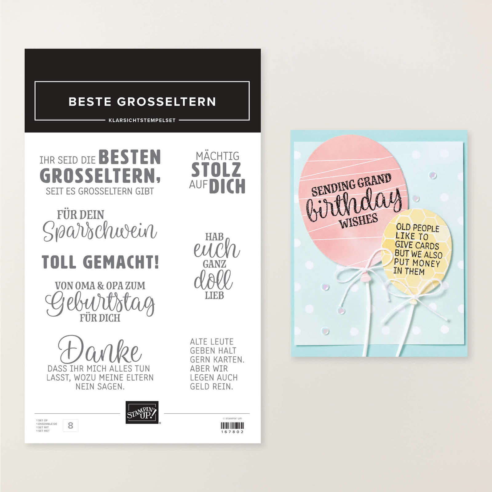 STEMPELSET KLARSICHT BESTE GROSSELTERN (DEUTSCH)