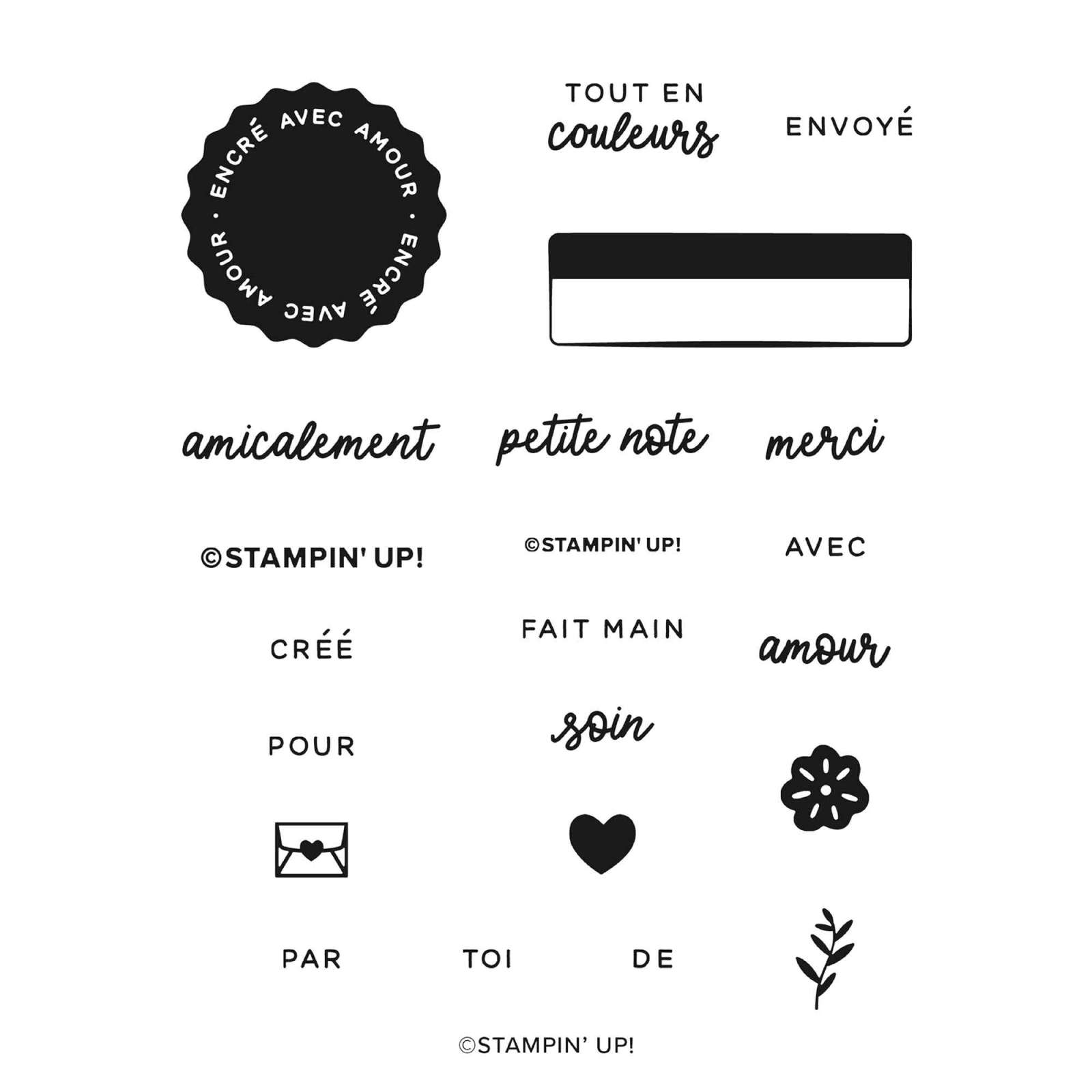 SET DE TAMPONS EN RÉSINE CRÉÉ AVEC SOIN (FRANÇAIS)