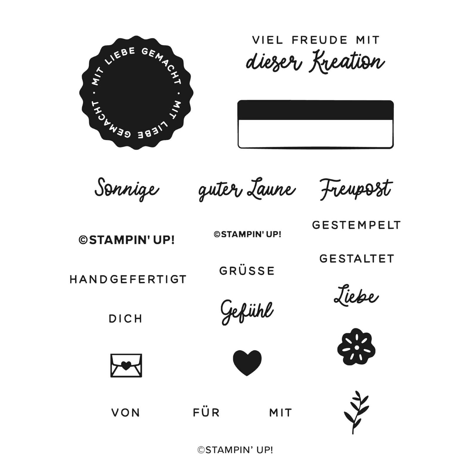 STEMPELSET KLARSICHT GESTALTET MIT GEFÜHL (DEUTSCH)