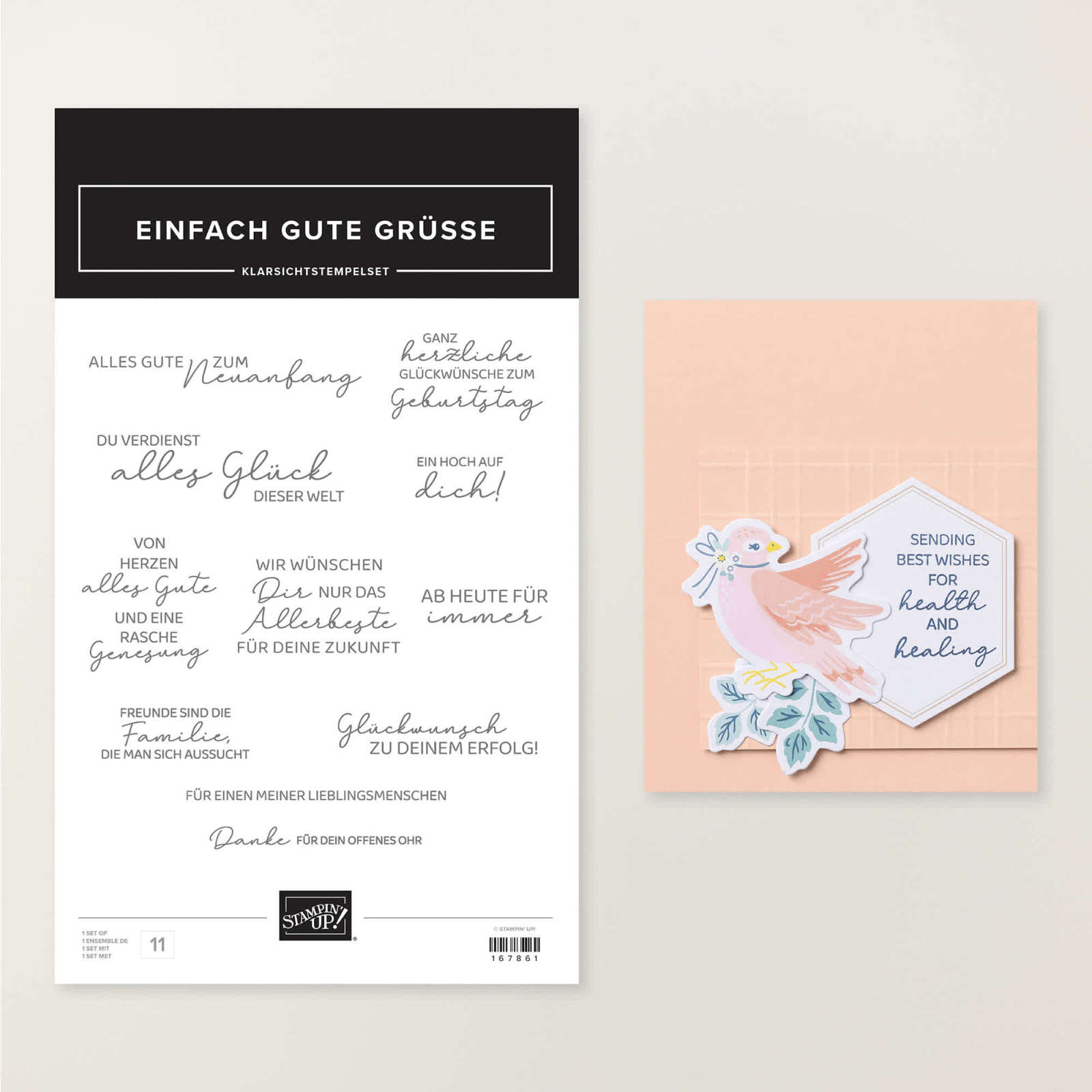STEMPELSET KLARSICHT EINFACH GUTE GRÜSSE (DEUTSCH)