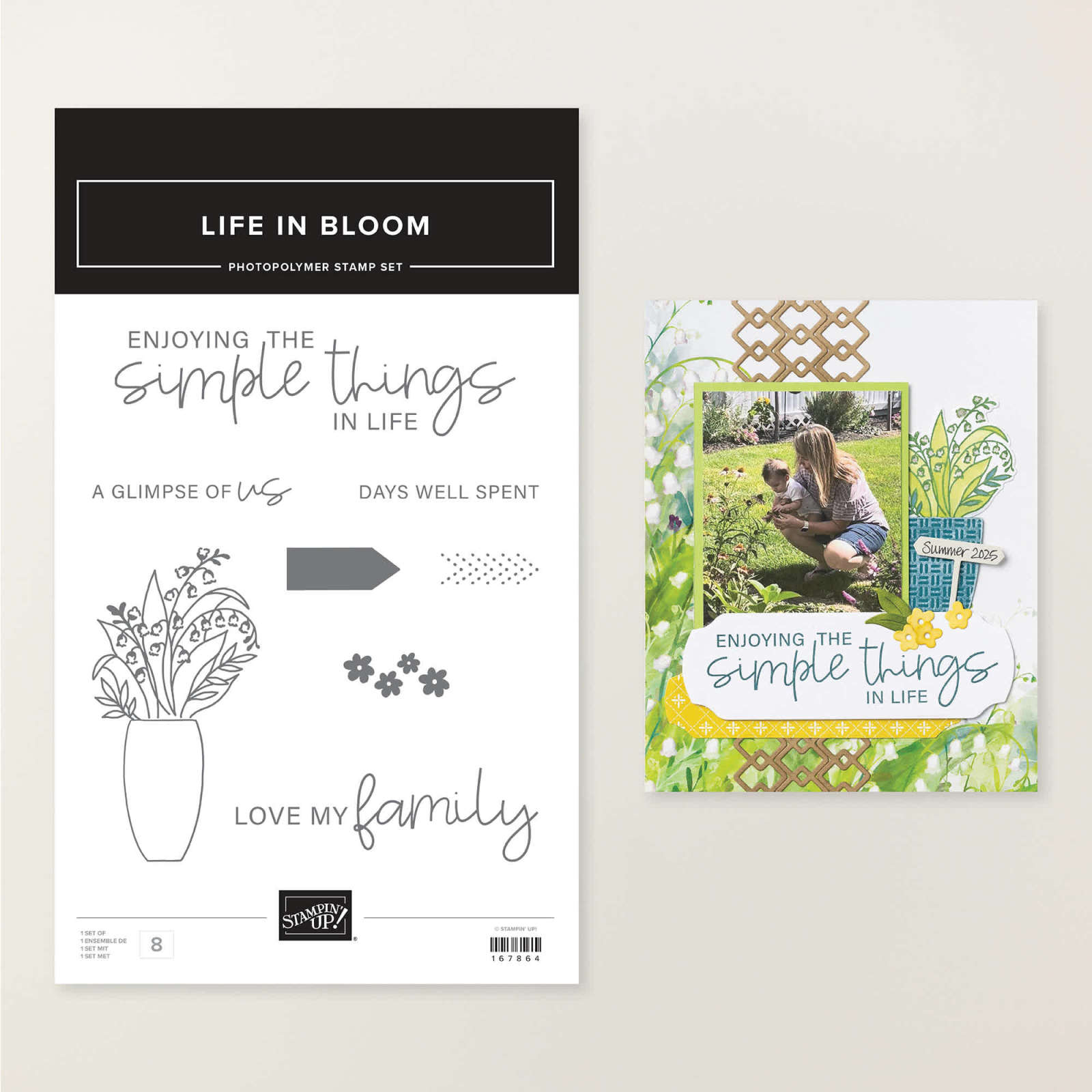 LIFE IN BLOOM PHOTOPOLYMER STAMP SET (ENGLISH)