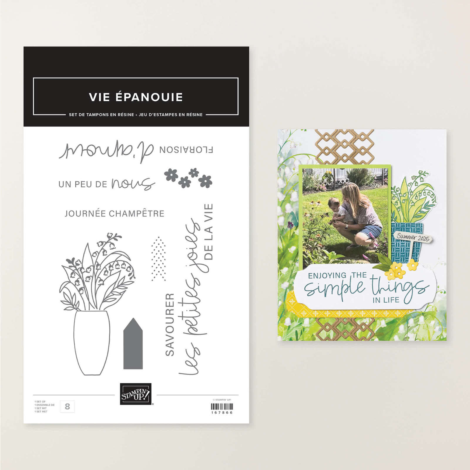 SET DE TAMPONS EN RÉSINE VIE ÉPANOUIE (FRANÇAIS)