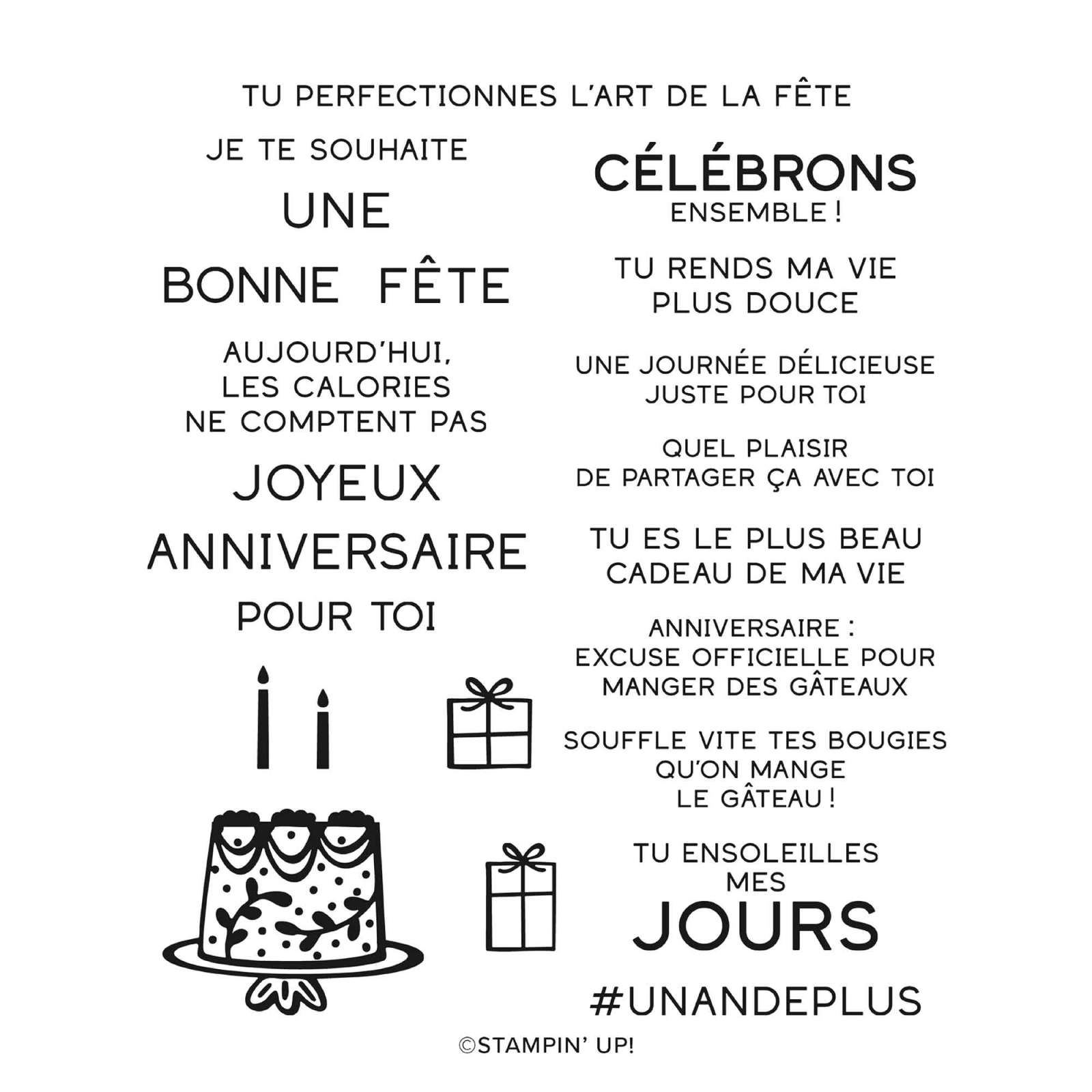 SET DE TAMPONS EN RÉSINE DES MOTS ET DES VŒUX (FRANÇAIS)
