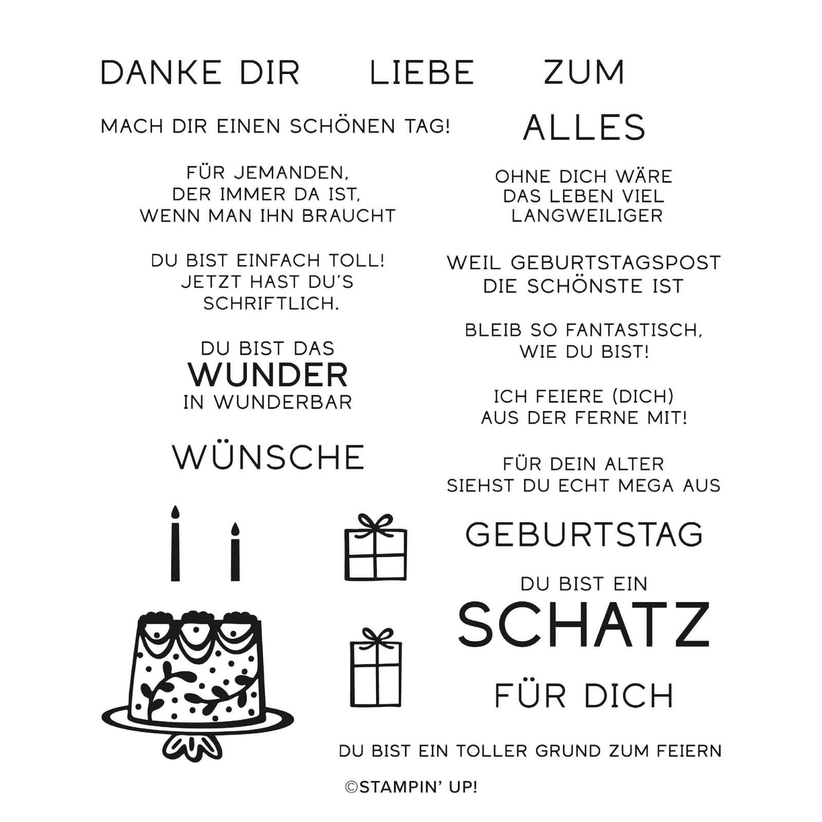 STEMPELSET KLARSICHT WORTE UND WÜNSCHE (DEUTSCH)