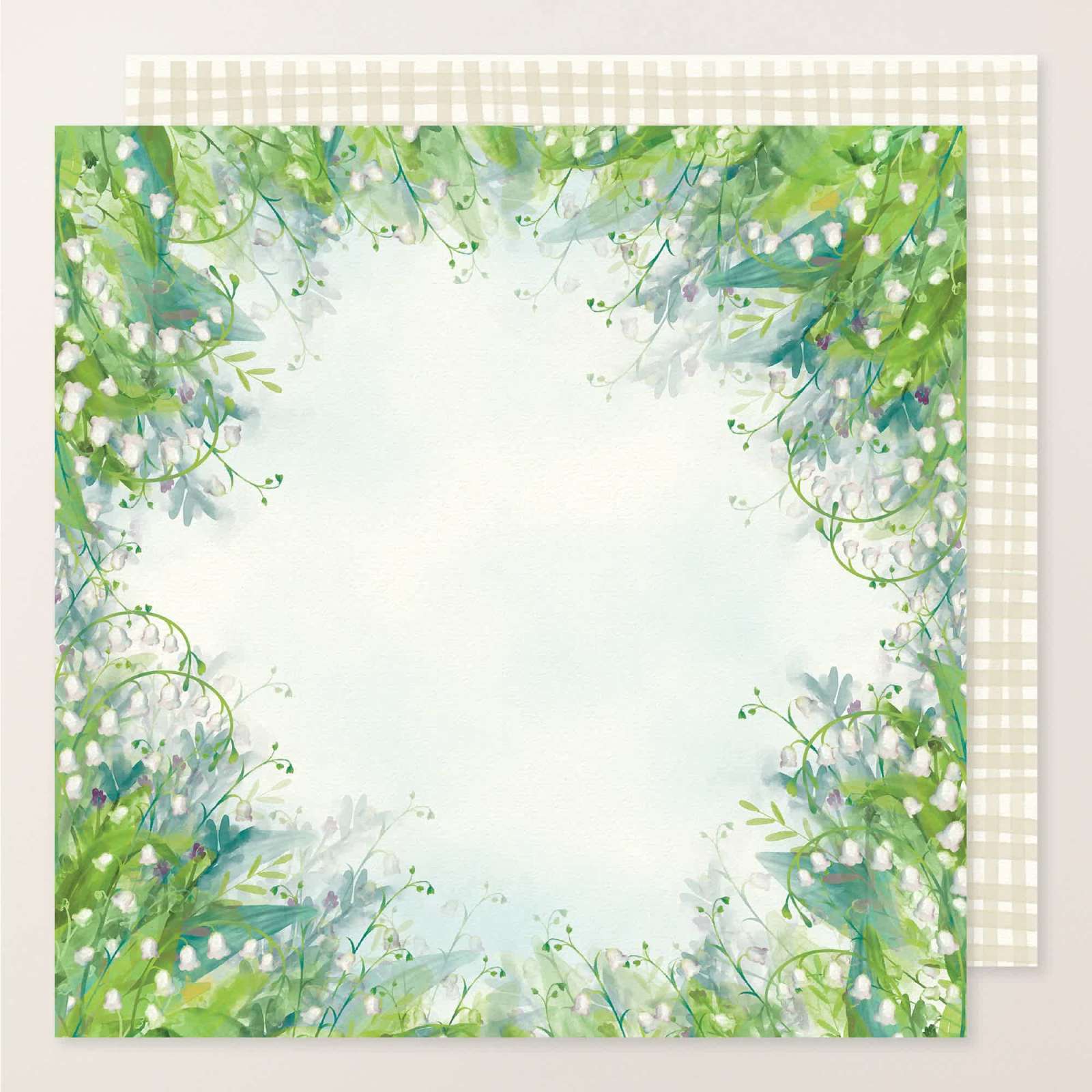 VALLEY IN BLOOM-DESIGNPAPIER 12" X 12" (30,5 X 30,5 CM)