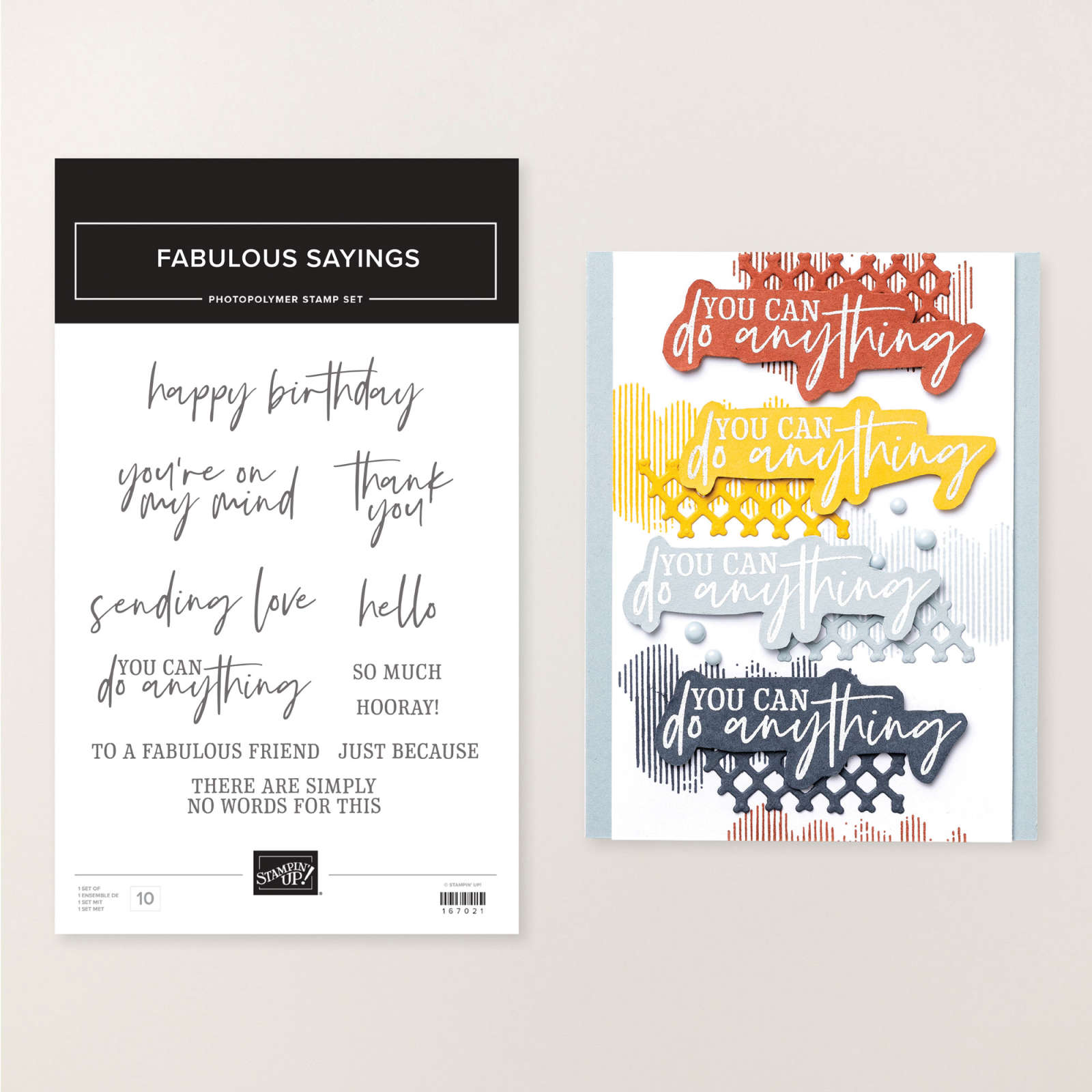 FABULOUS SAYINGS PHOTOPOLYMER STAMP SET (ENGLISH)