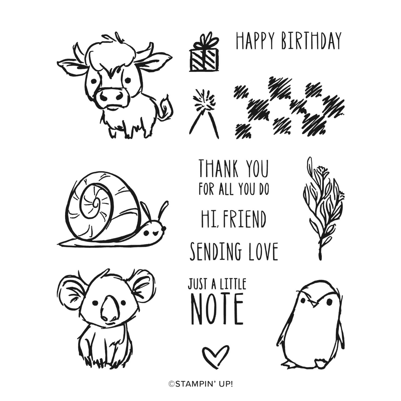 WILD BUNCH PHOTOPOLYMER STAMP SET (ENGLISH)