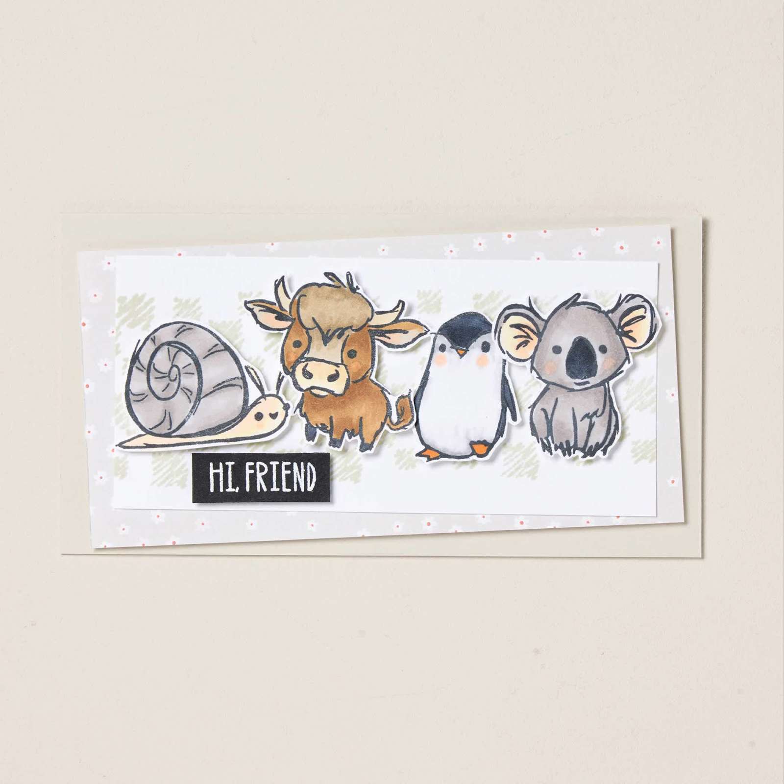 SET DE TAMPONS EN RÉSINE COPAINS MIGNONS (FRANÇAIS)