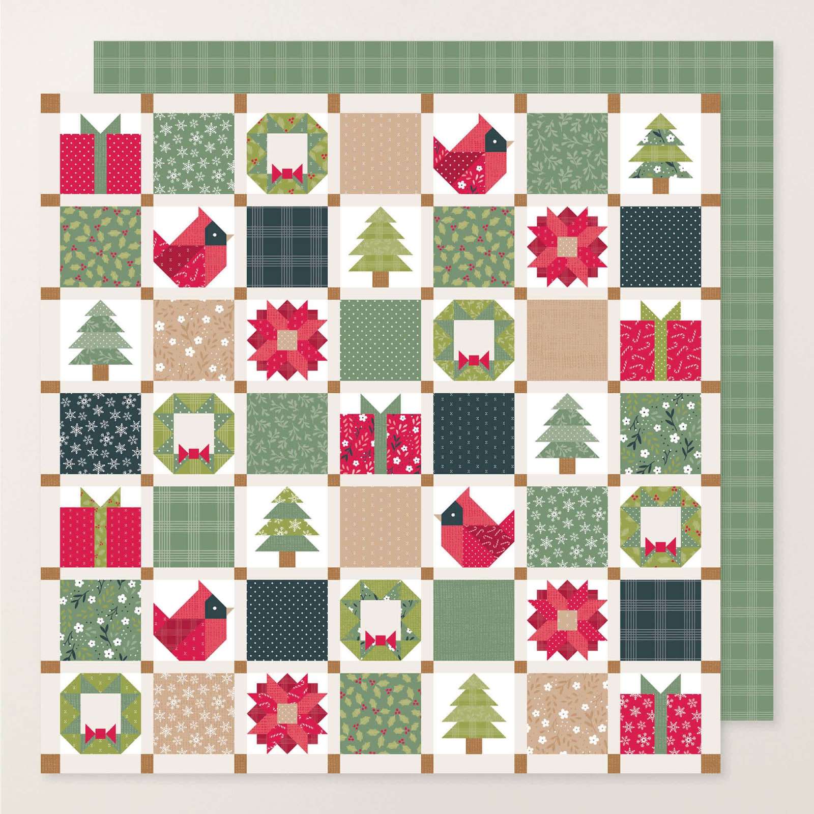 A STITCHED SEASON 12" X 12" (30.5 X 30.5 CM) DESIGNER SERIES PAPER