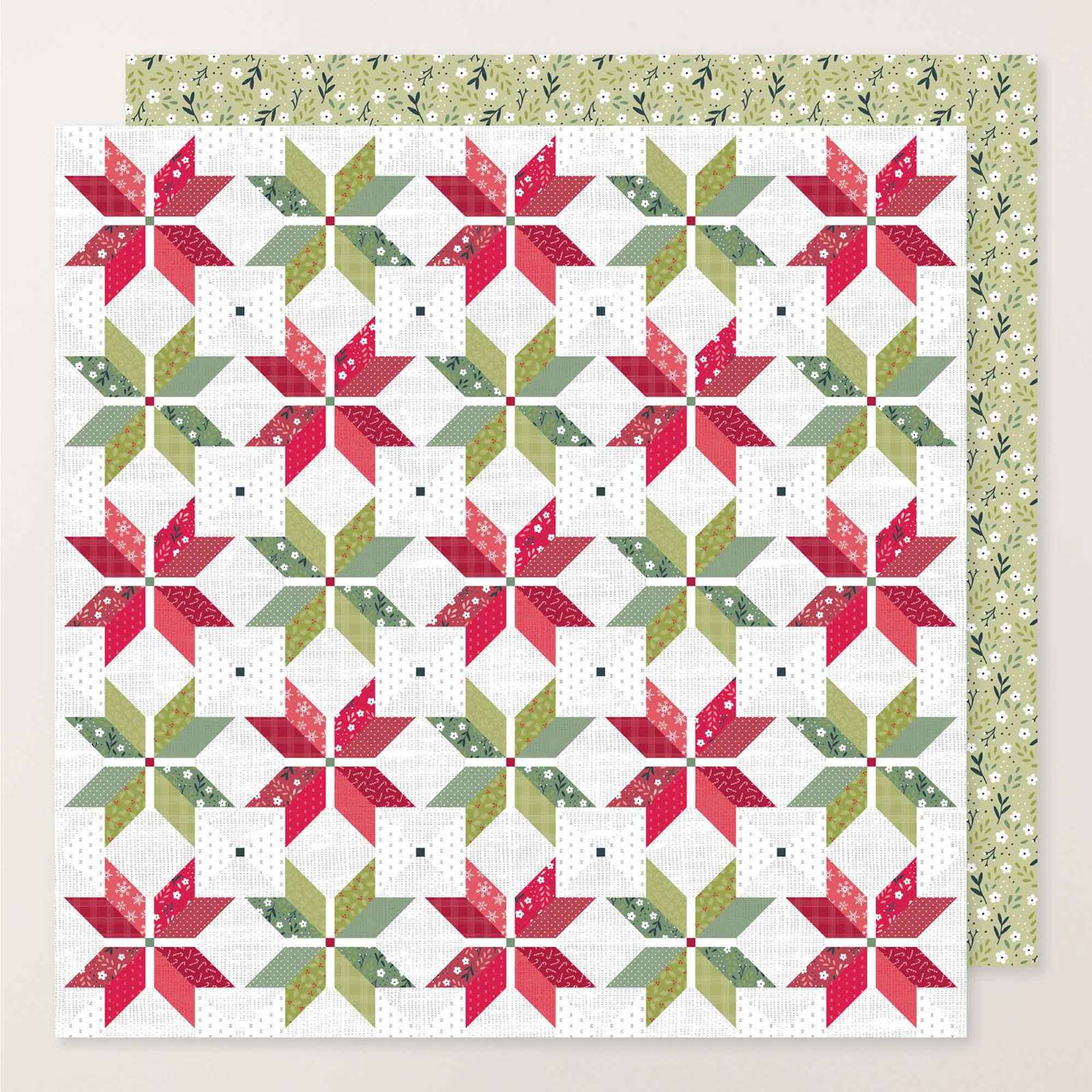 A STITCHED SEASON 12" X 12" (30.5 X 30.5 CM) DESIGNER SERIES PAPER