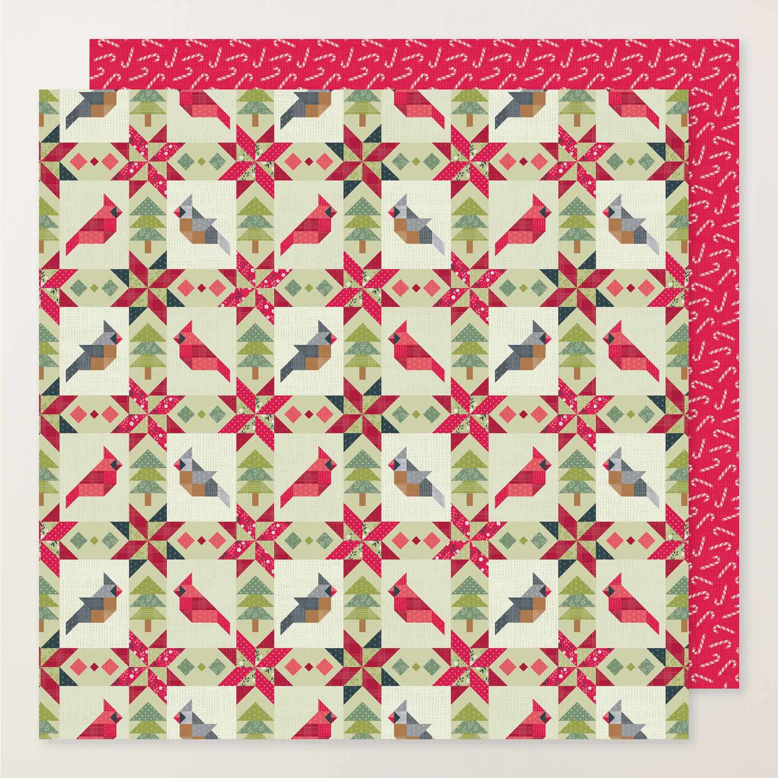 A STITCHED SEASON 12" X 12" (30.5 X 30.5 CM) DESIGNER SERIES PAPER