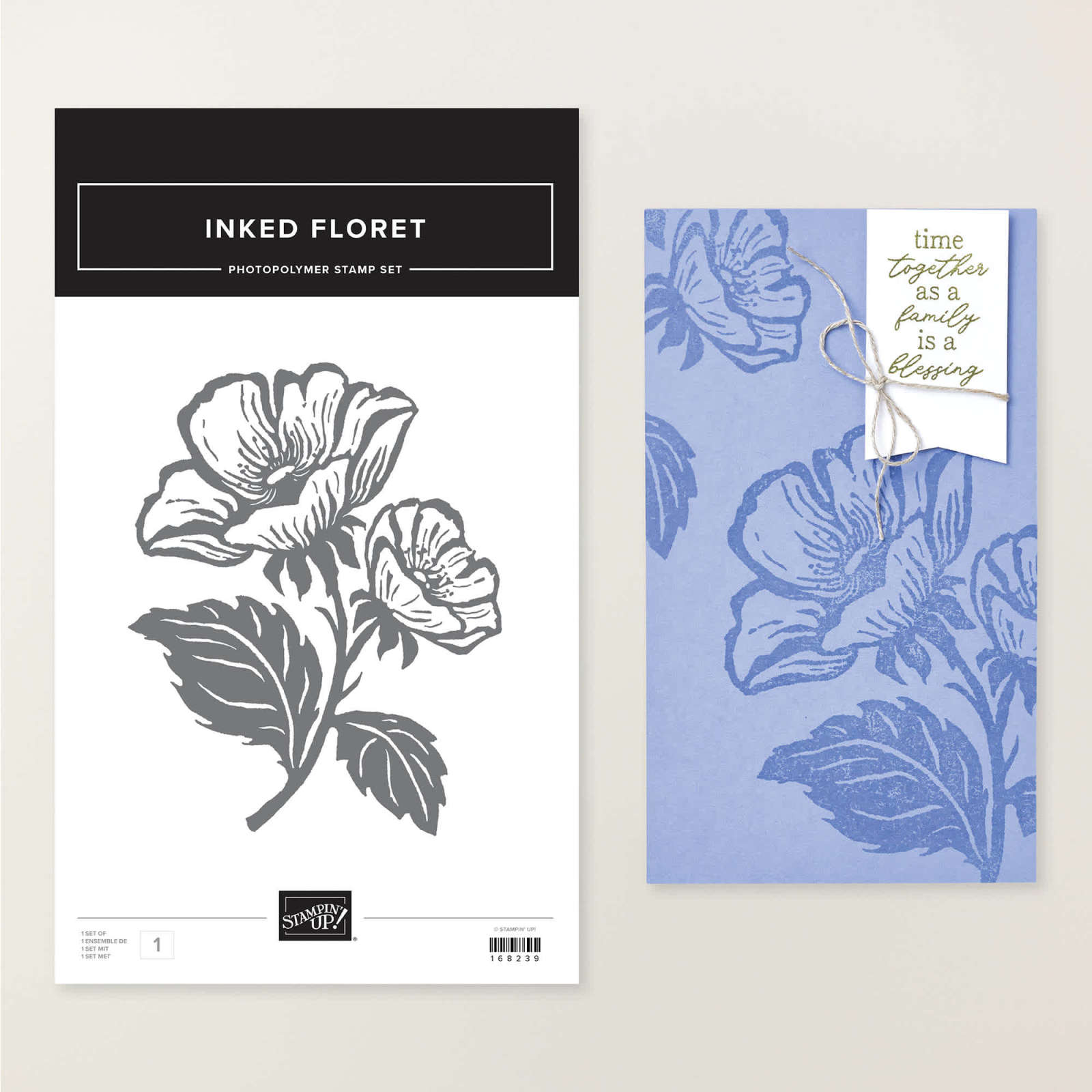 INKED FLORET PHOTOPOLYMER STAMP SET