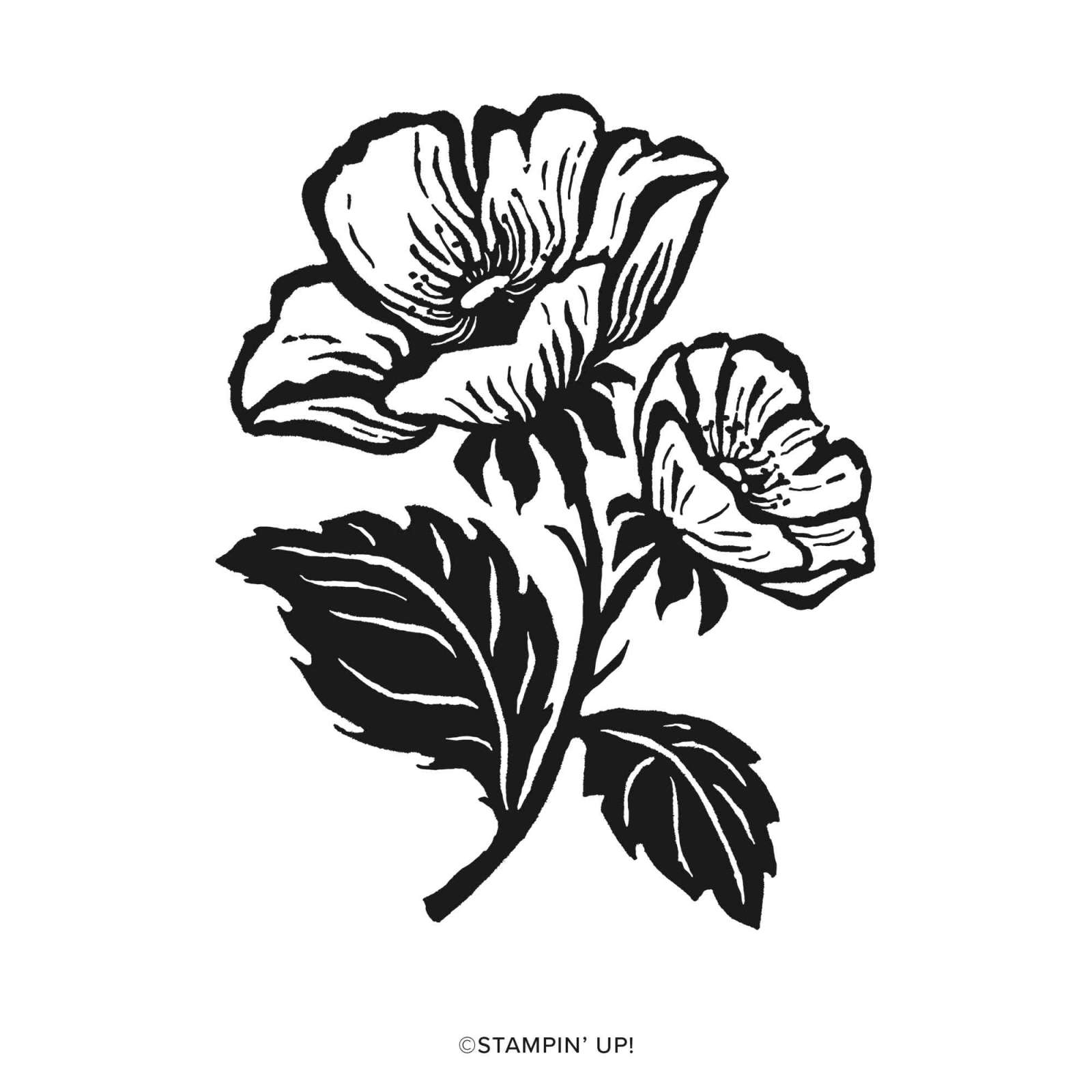 INKED FLORET PHOTOPOLYMER STAMP SET