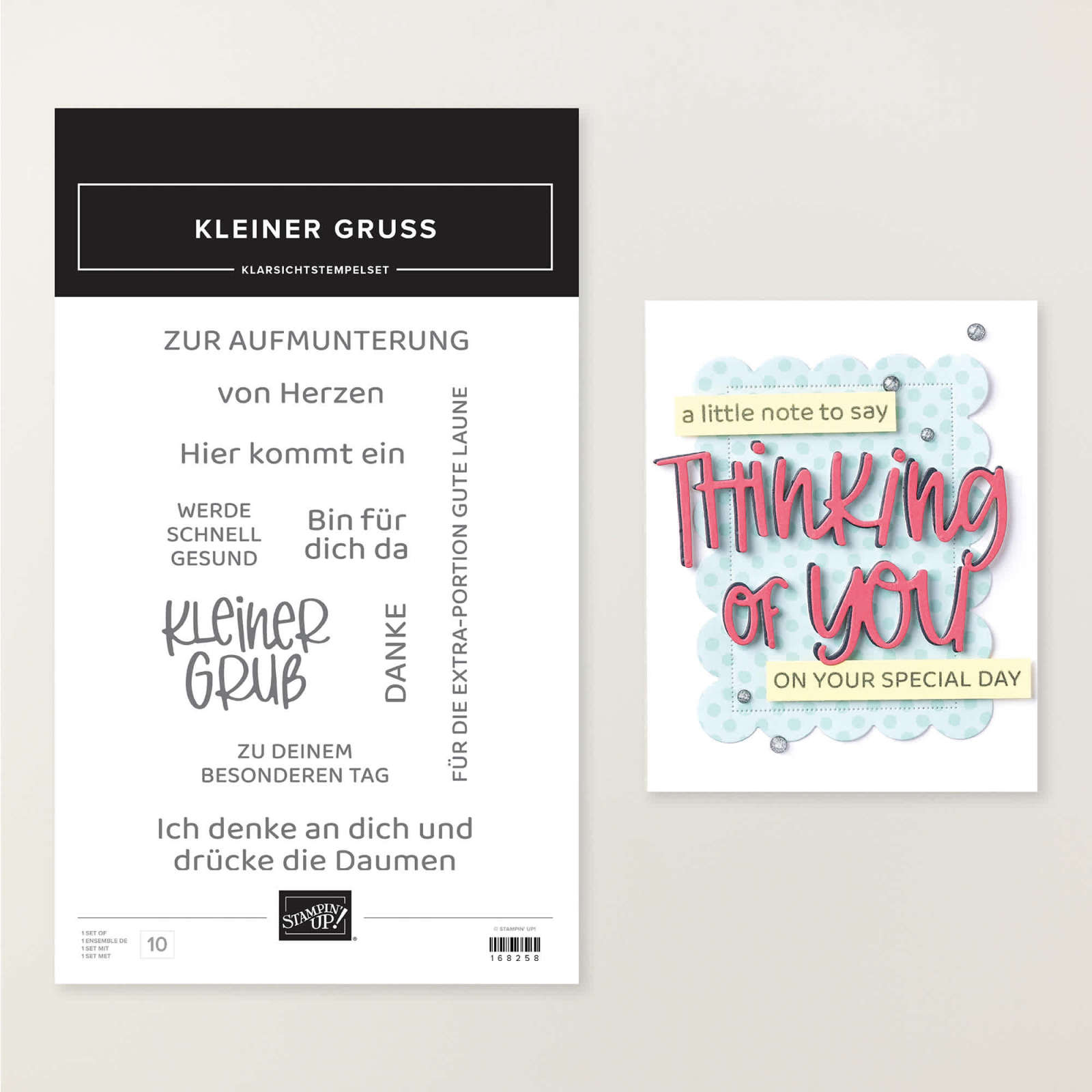 STEMPELSET KLARSICHT KLEINER GRUSS (DEUTSCH)