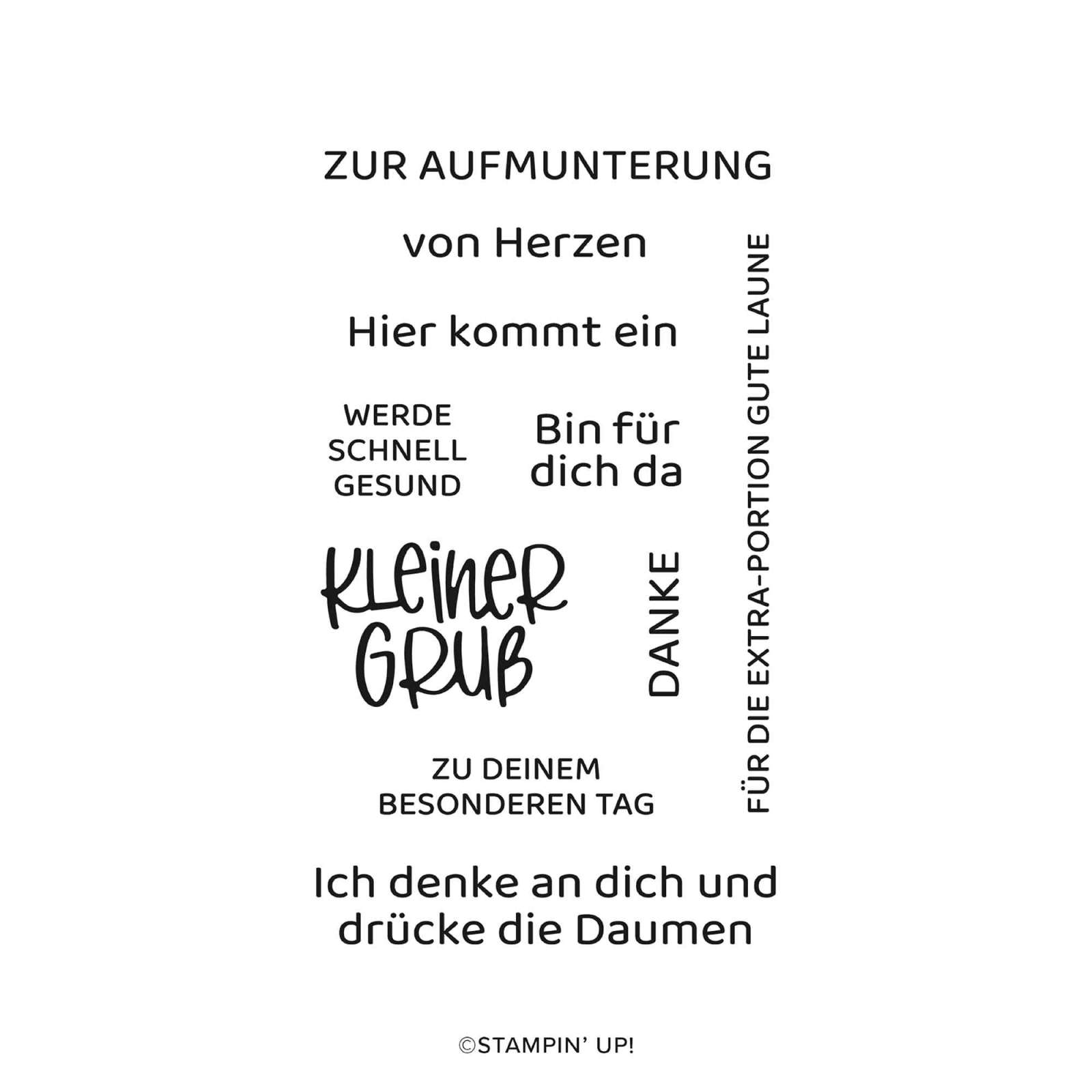 STEMPELSET KLARSICHT KLEINER GRUSS (DEUTSCH)