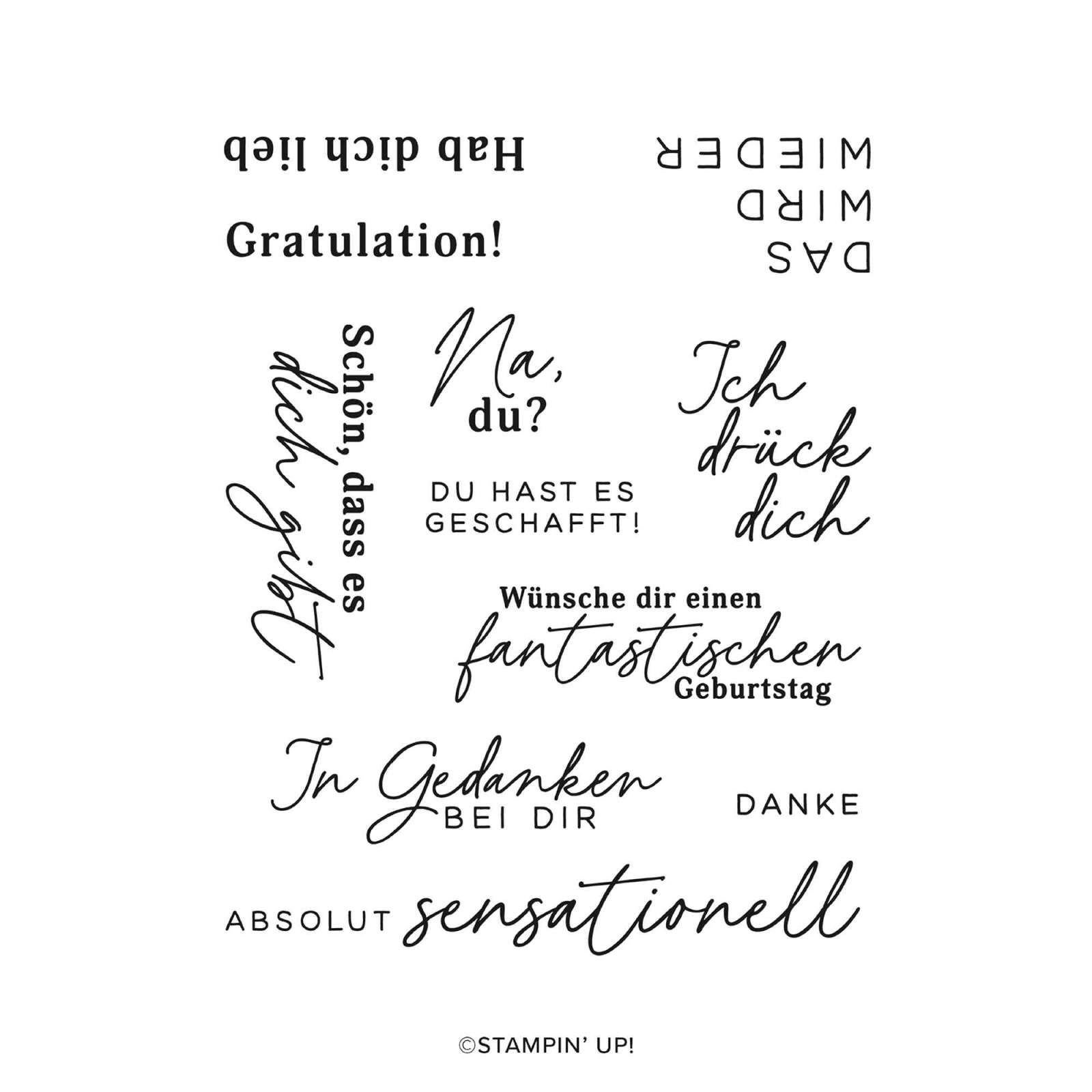 STEMPELSET KLARSICHT POETISCHE BLÜTEN (DEUTSCH)