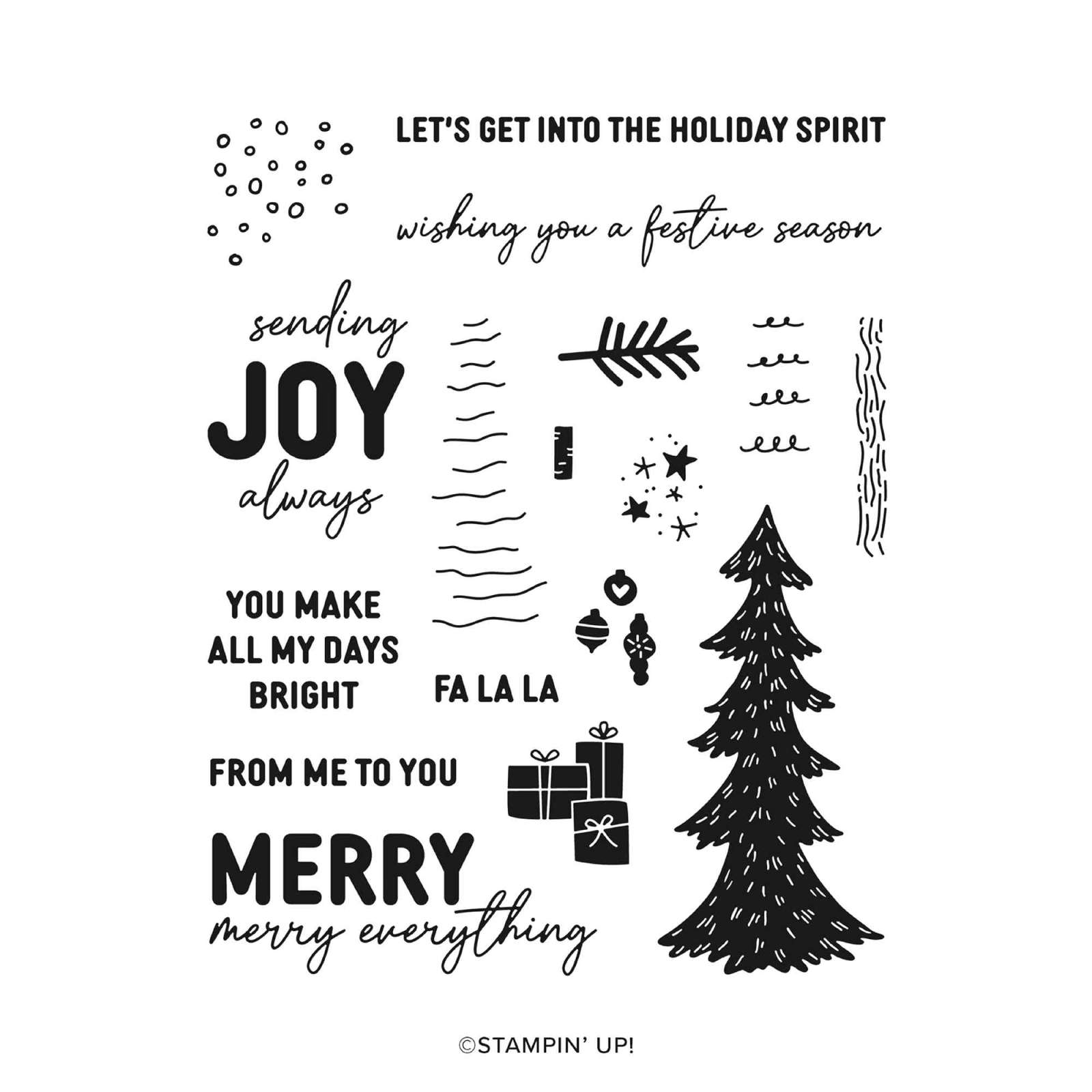 HOLLY JOLLY BRANCHES PHOTOPOLYMER STAMP SET (ENGLISH)
