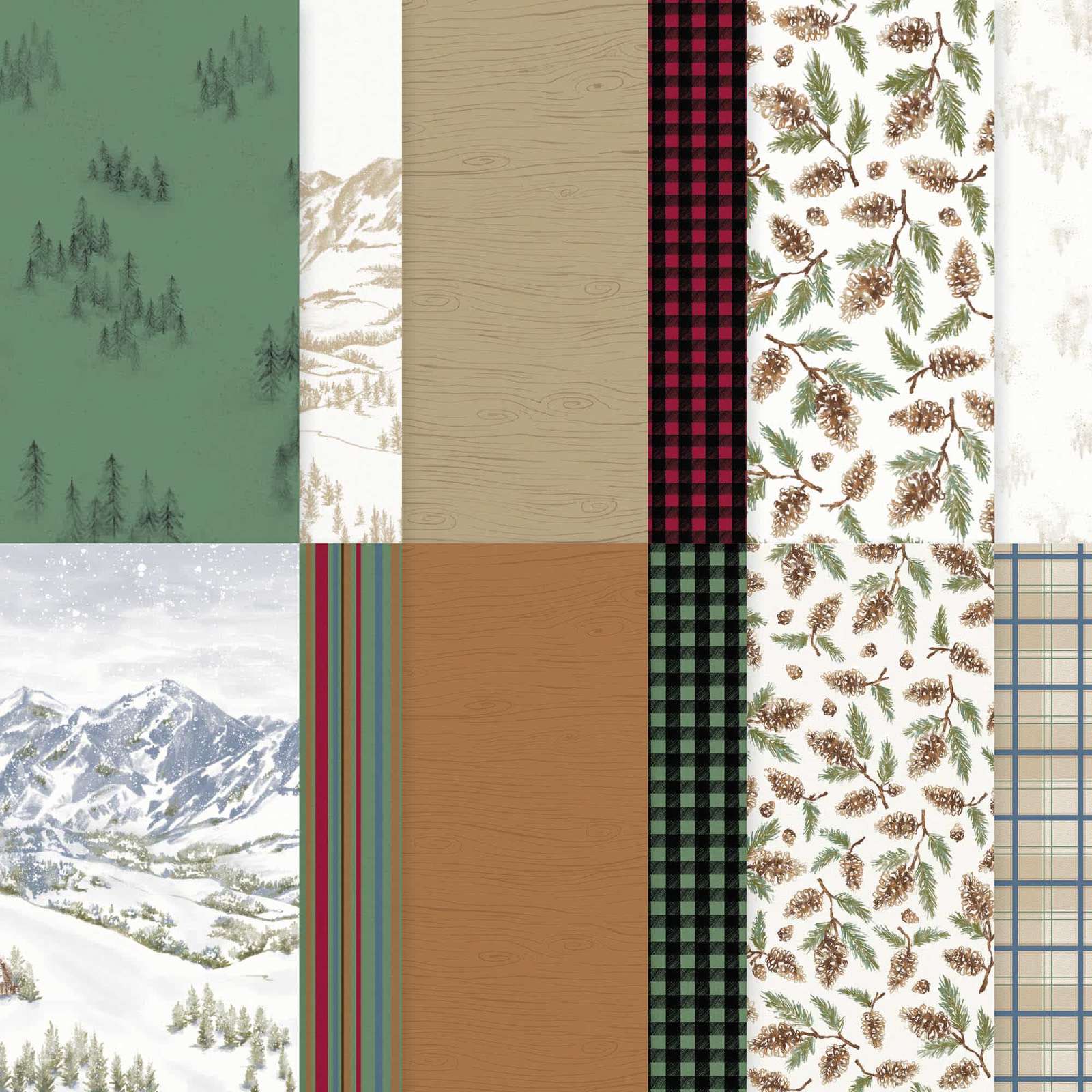 ALPINE WINTER 12" X 12" (30.5 X 30.5 CM) DESIGNER SERIES PAPER