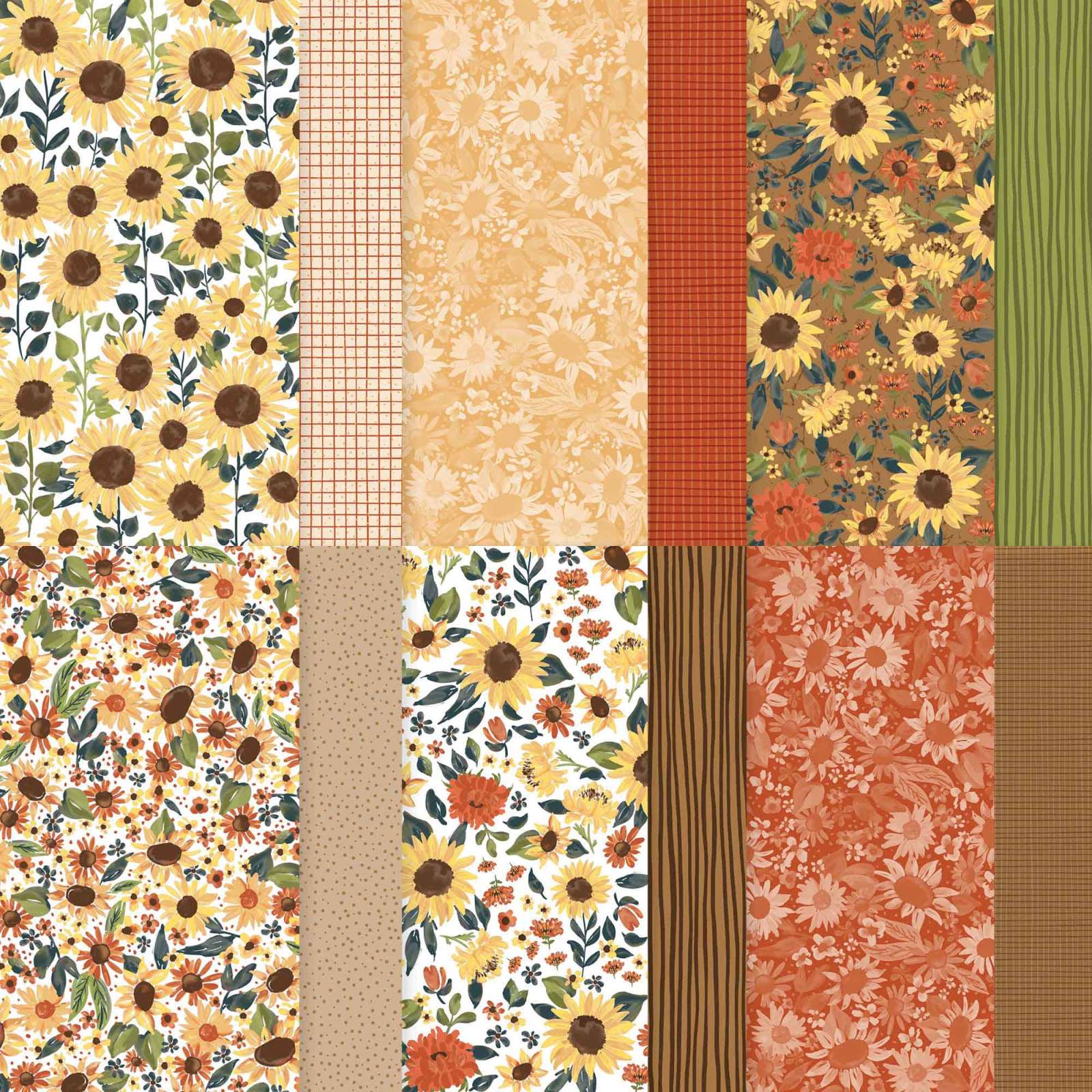 SUNFLOWER FIELDS 12" X 12" (30.5 X 30.5 CM) DESIGNER SERIES PAPER