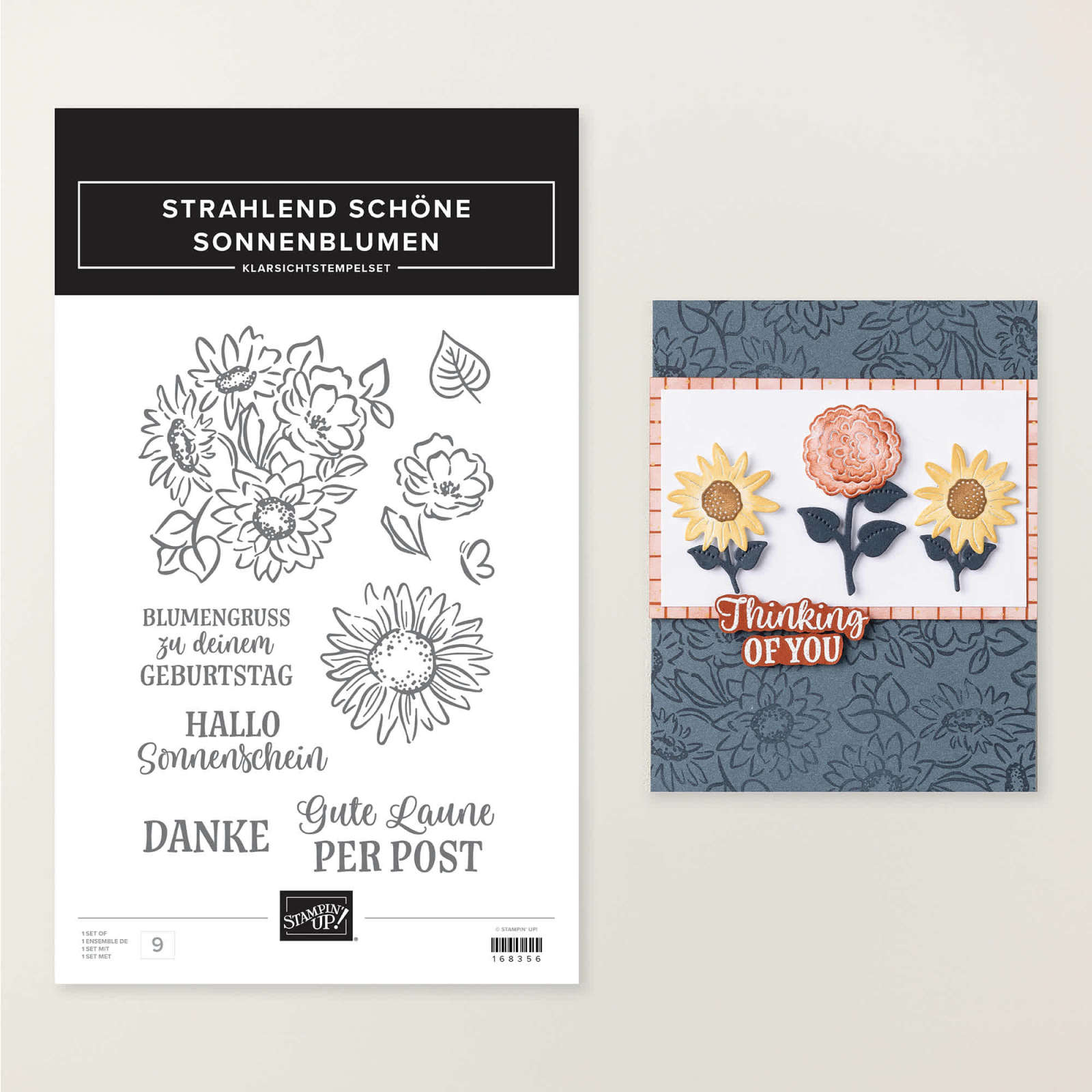 STEMPELSET KLARSICHT STRAHLEND SCHÖNE SONNENBLUMEN (DEUTSCH)